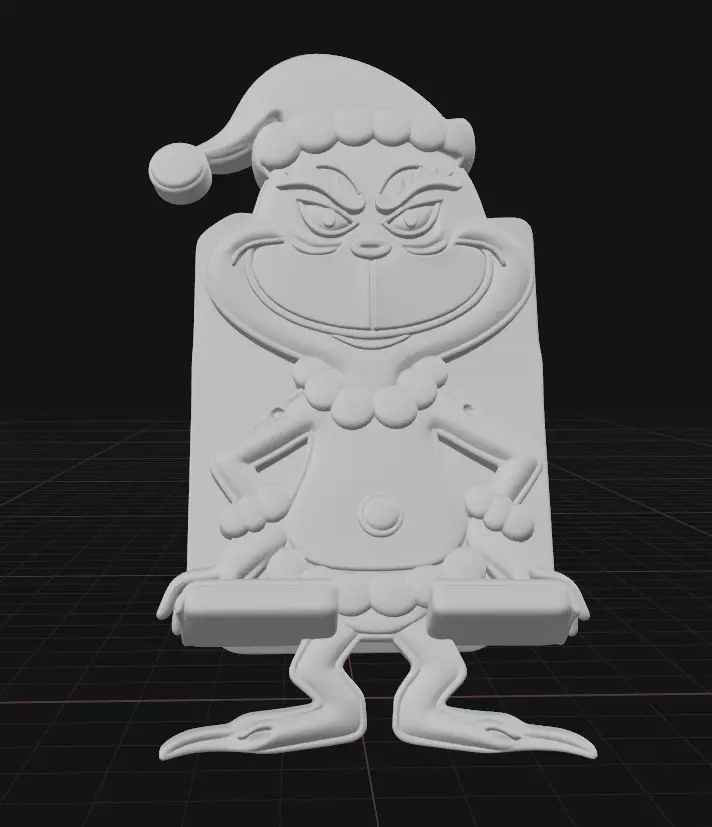 Grinchy Phone Stand 3D print model_3