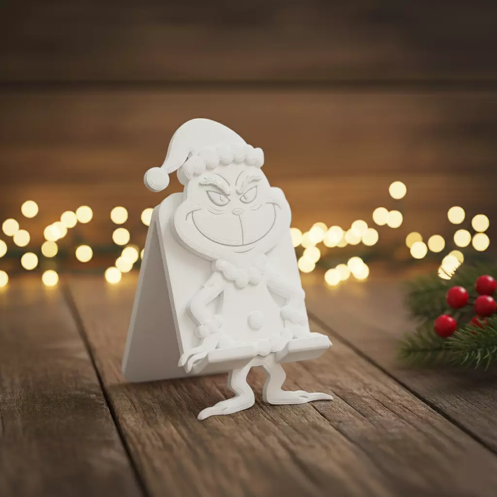 Grinchy Phone Stand 3D print model_2