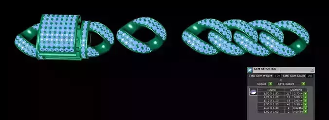 cuban gold diamond print 3d file