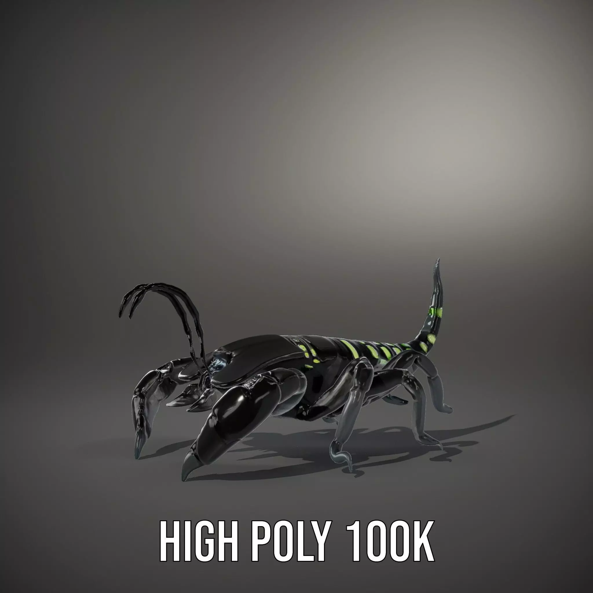 Cyber Scorpion Neon model pack Low-poly 3D model_10