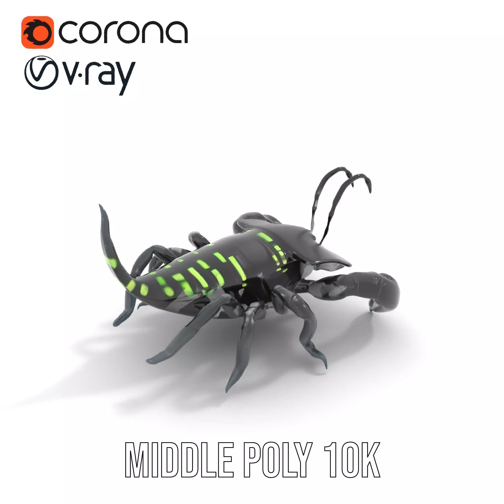Cyber Scorpion Neon model pack Low-poly 3D model_15