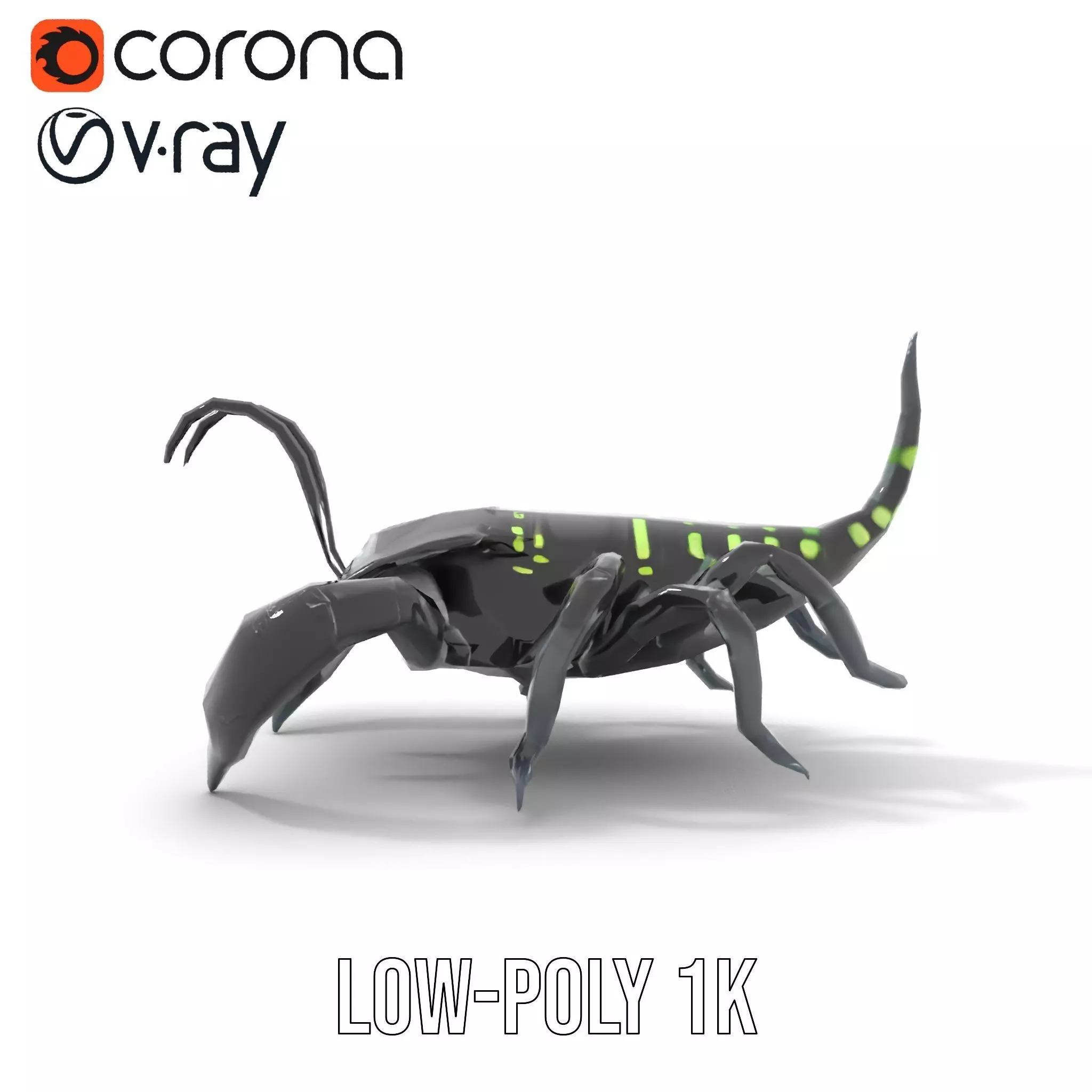 Cyber Scorpion Neon model pack Low-poly 3D model_14