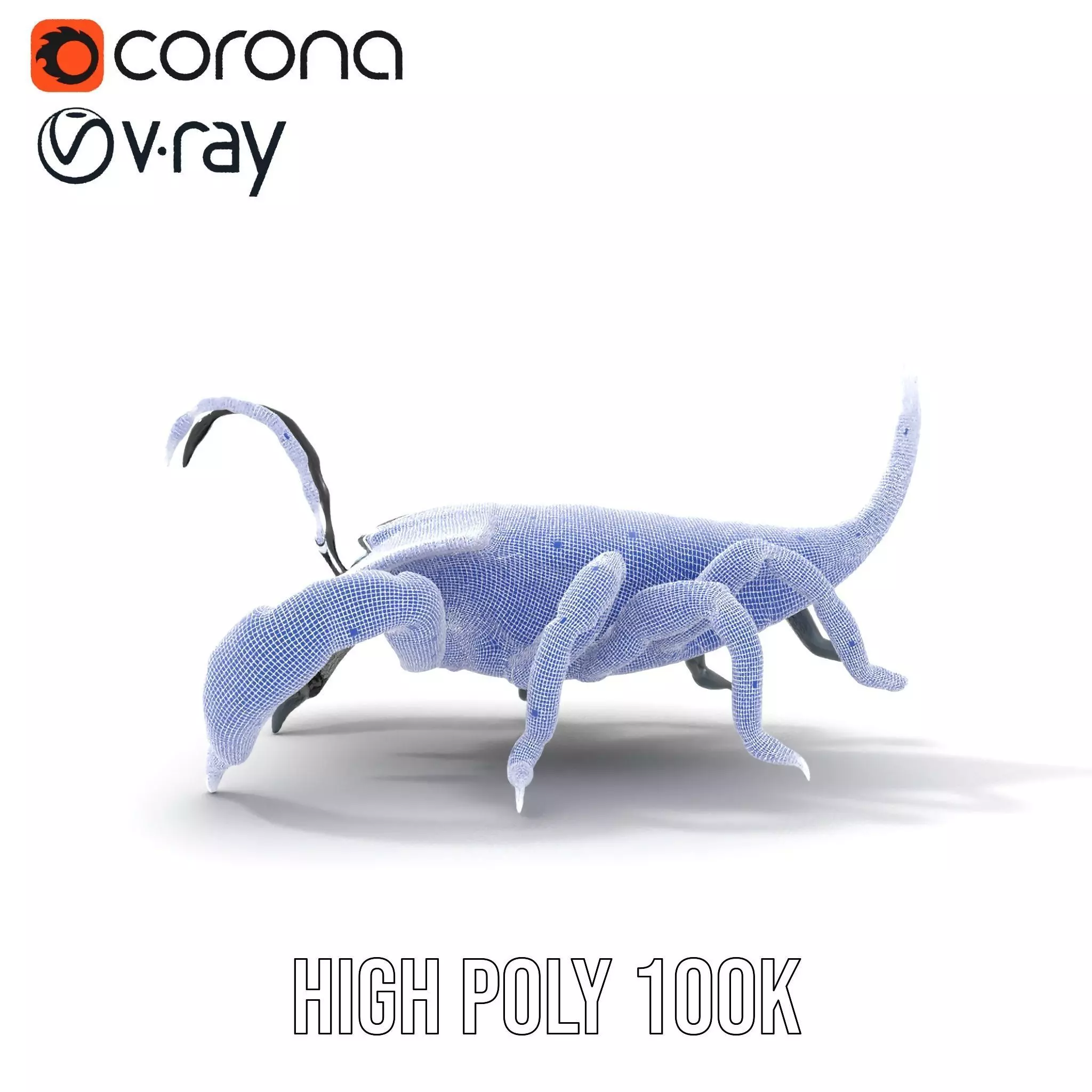 Cyber Scorpion Neon model pack Low-poly 3D model_26