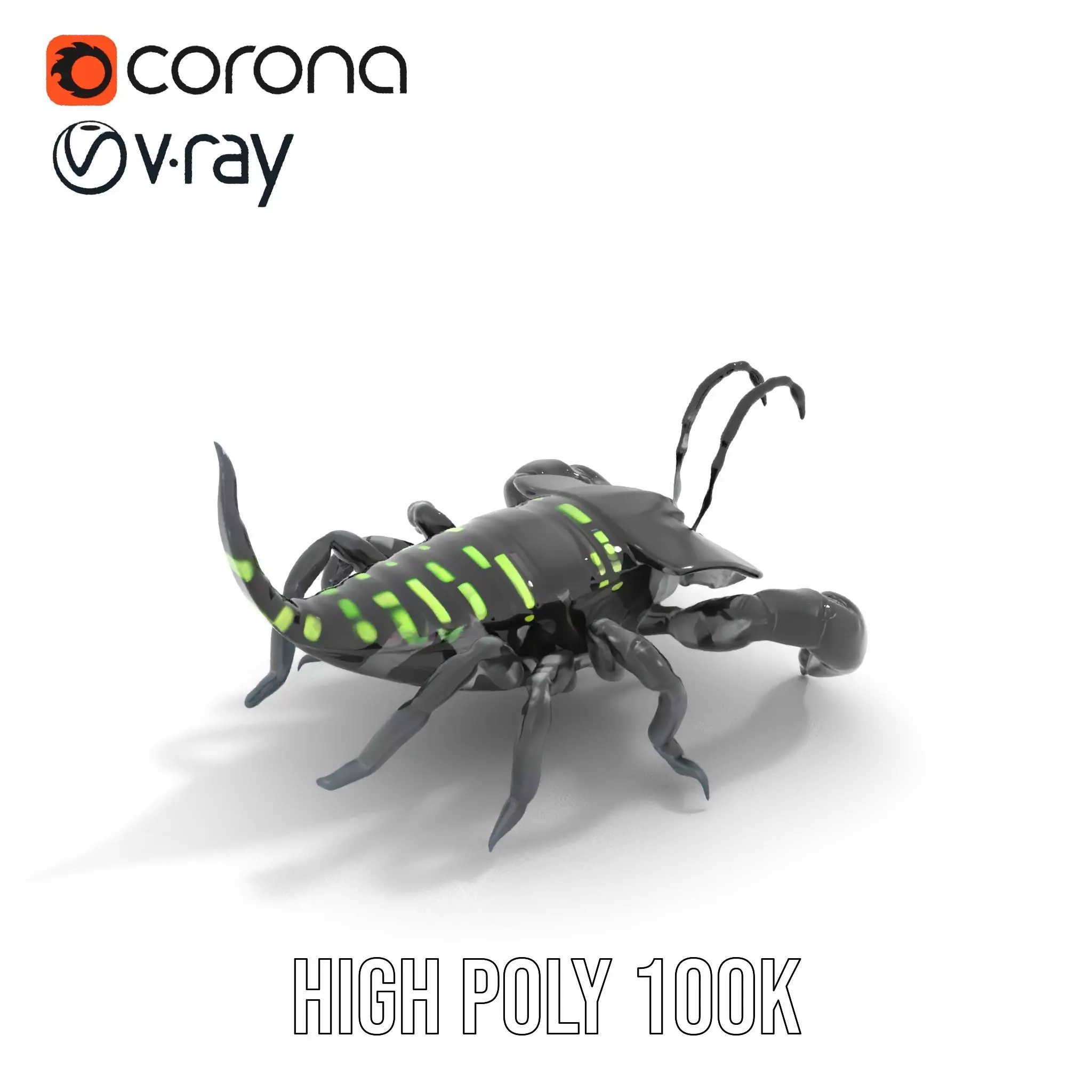Cyber Scorpion Neon model pack Low-poly 3D model_23