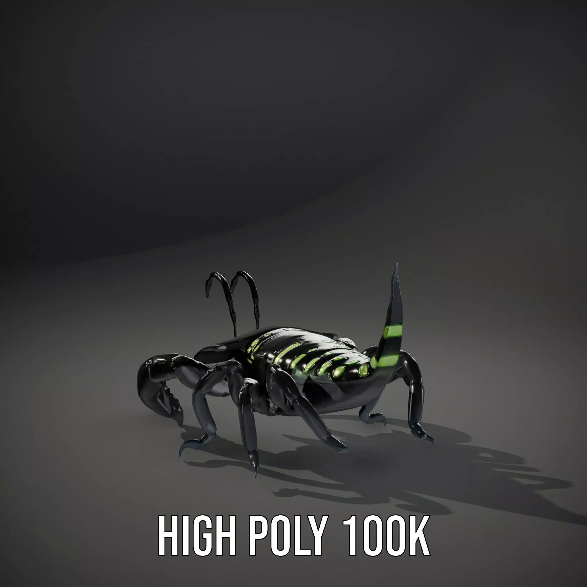 Cyber Scorpion Neon model pack Low-poly 3D model_8