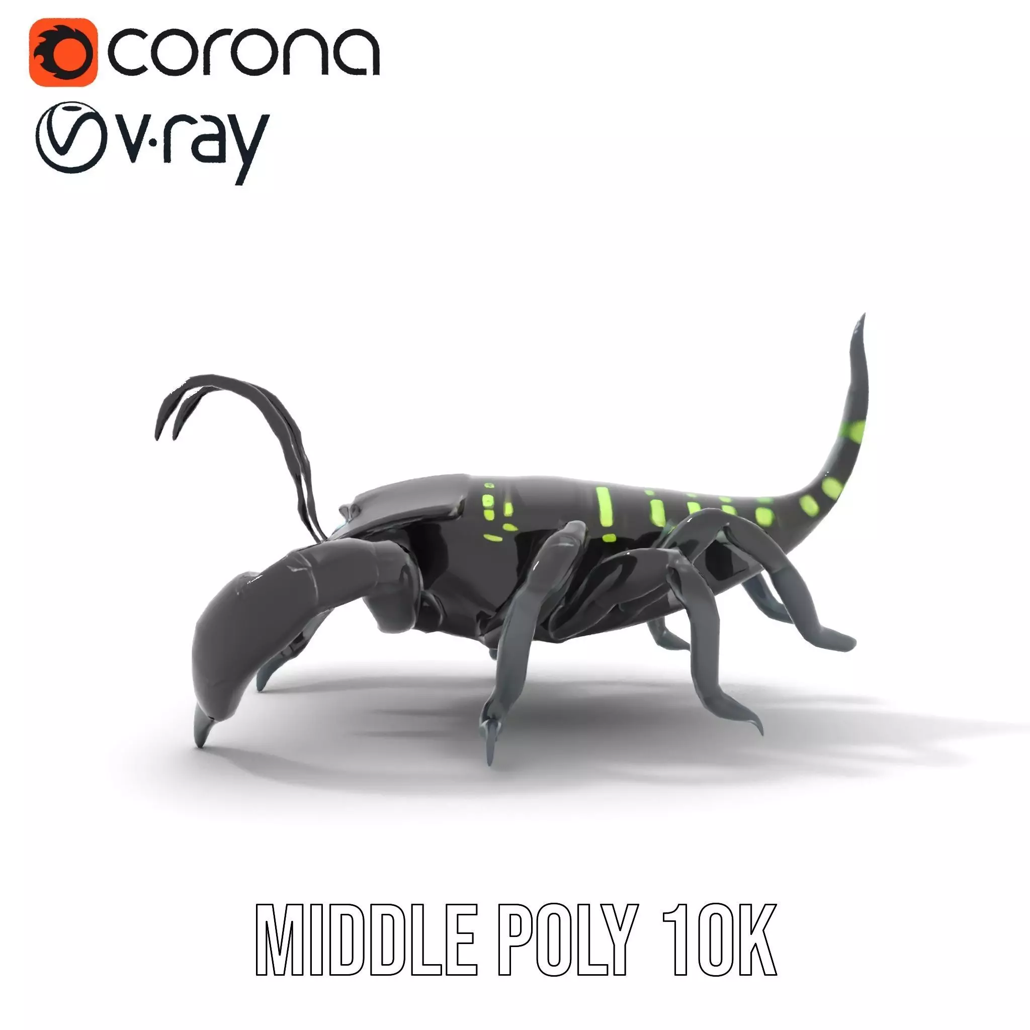 Cyber Scorpion Neon model pack Low-poly 3D model_24