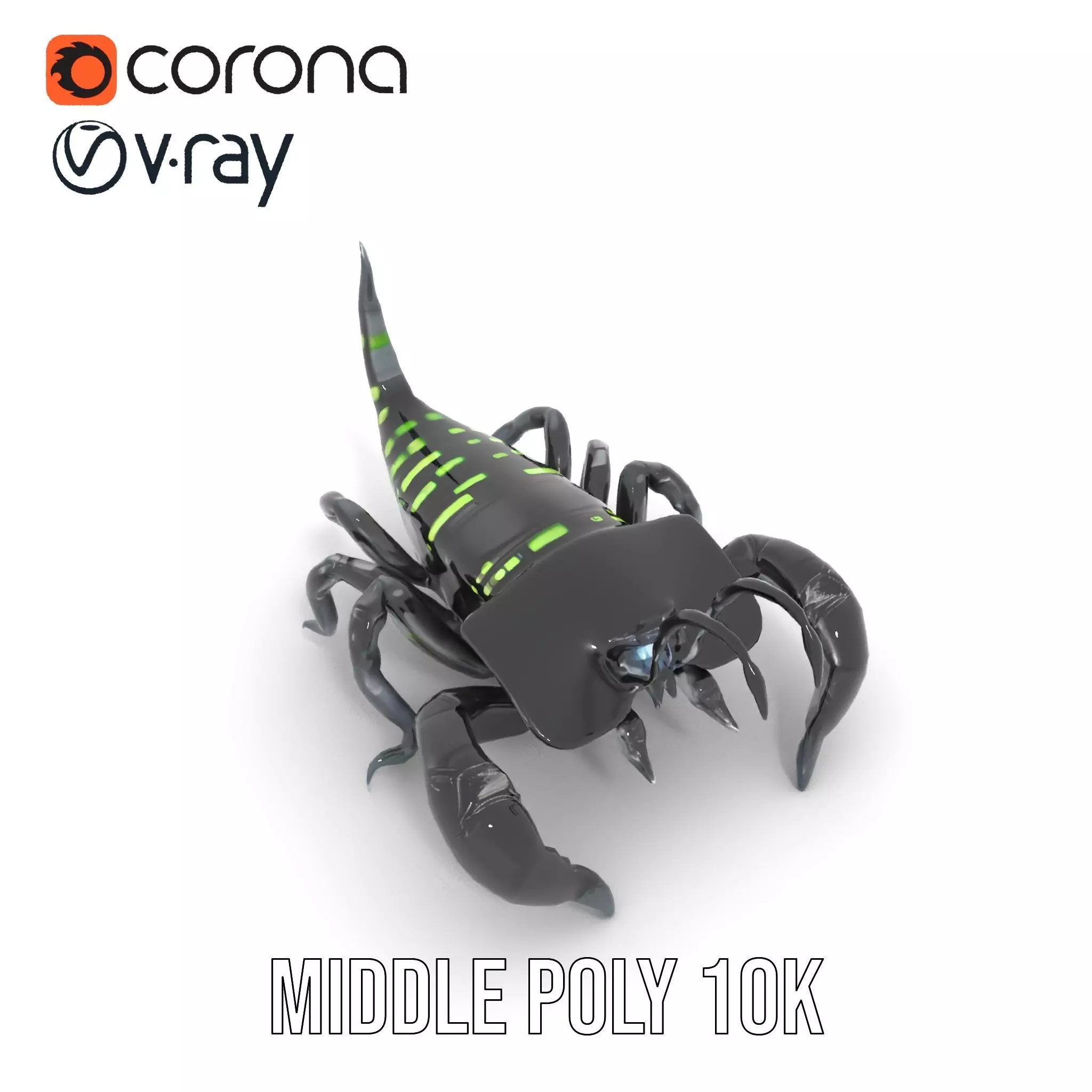 Cyber Scorpion Neon model pack Low-poly 3D model_5