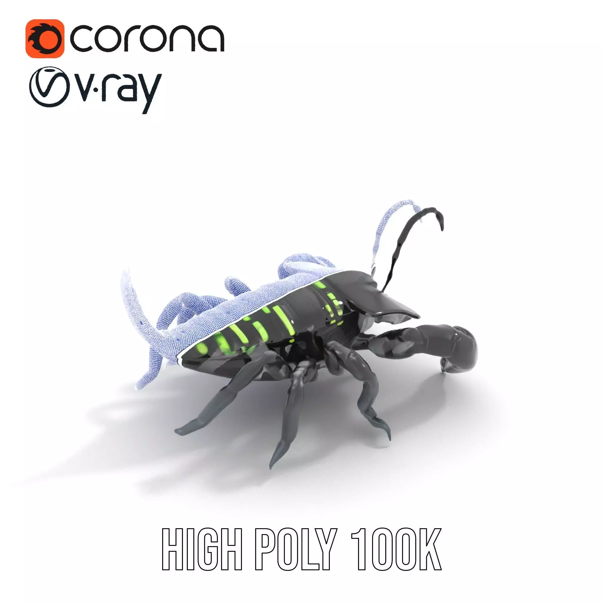 Cyber Scorpion Neon model pack Low-poly 3D model_32