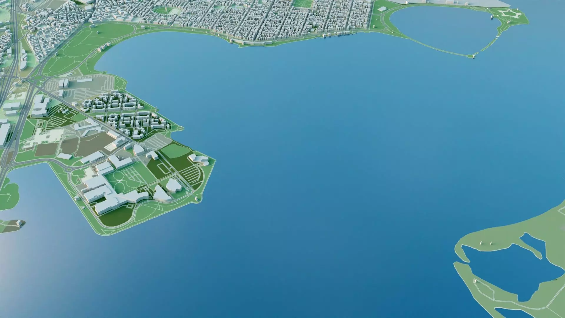 Boston 3D City Map 3D model_9