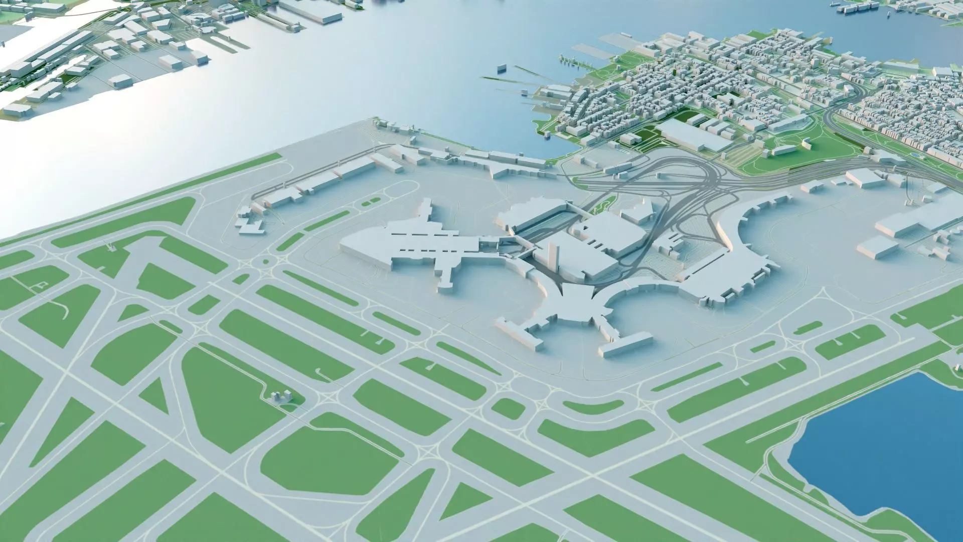 Boston 3D City Map 3D model_7