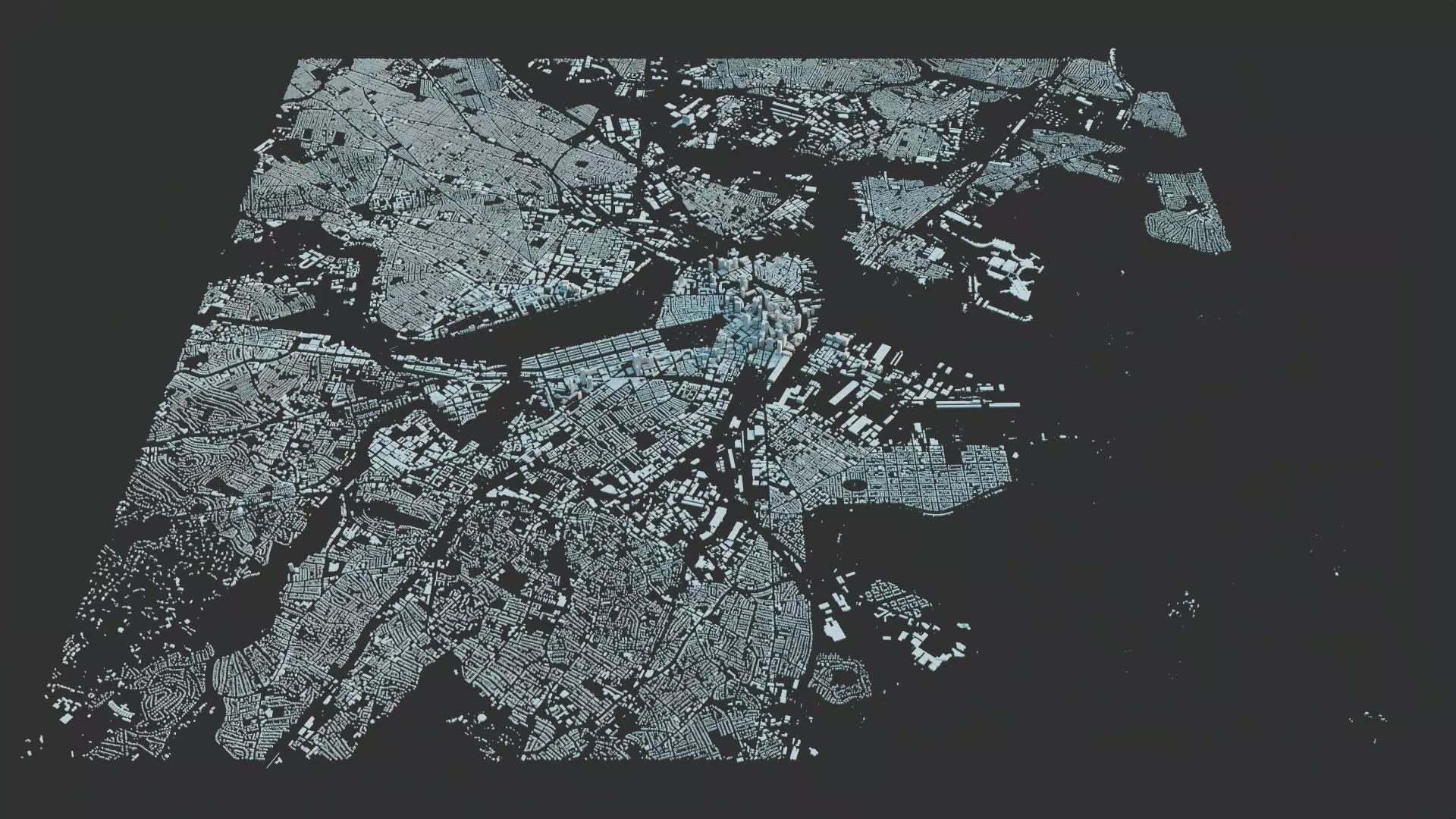 Boston 3D City Map 3D model_16