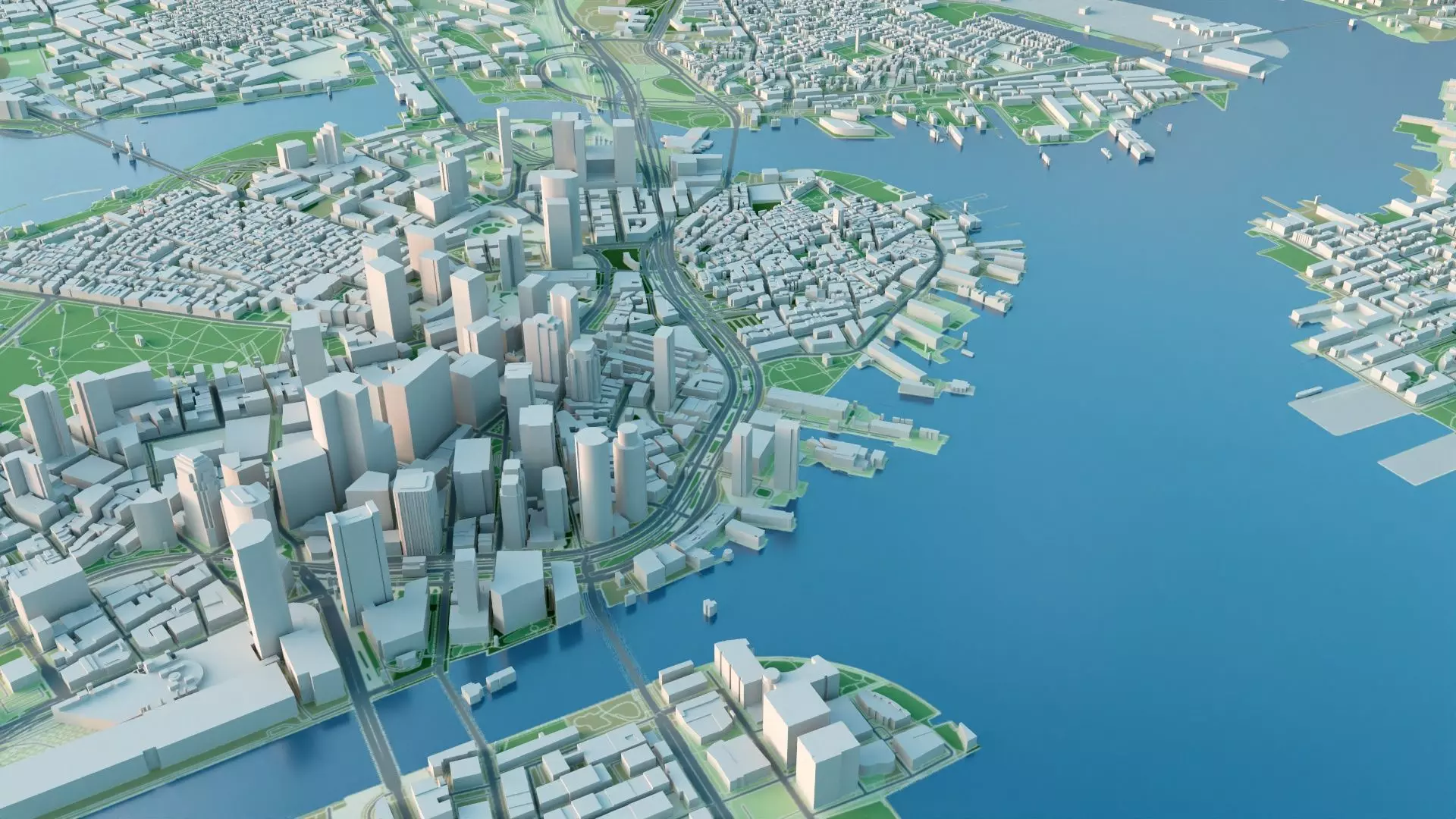 Boston 3D City Map 3D model_1