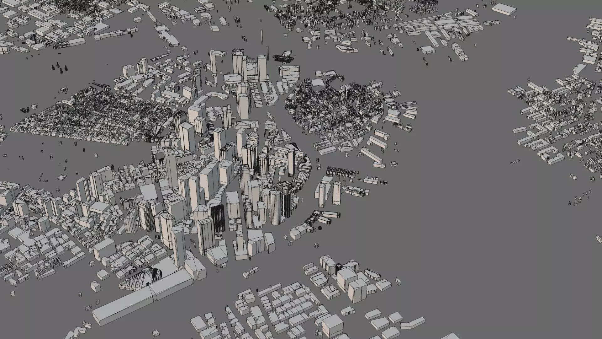 Boston 3D City Map 3D model_17