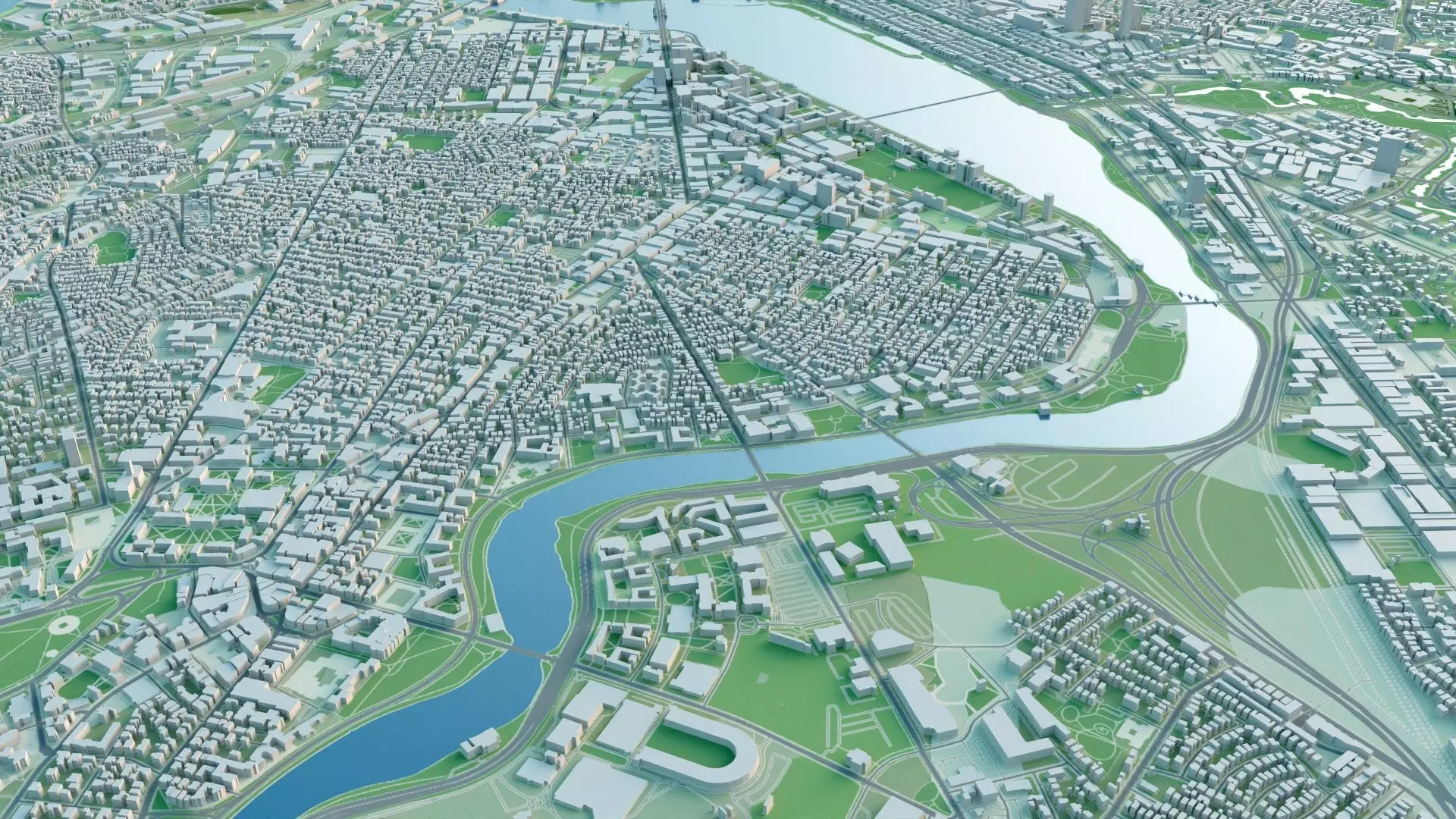 Boston 3D City Map 3D model_11