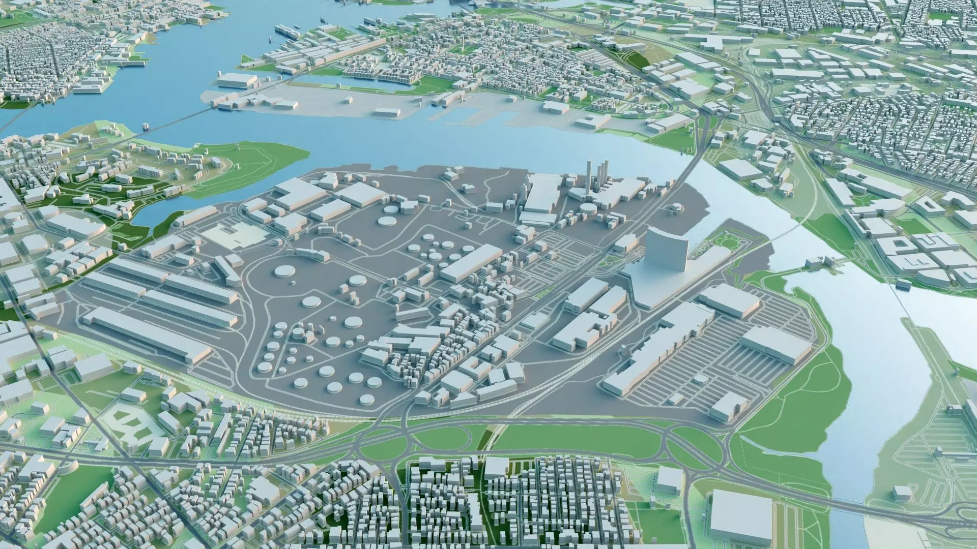 Boston 3D City Map 3D model_14