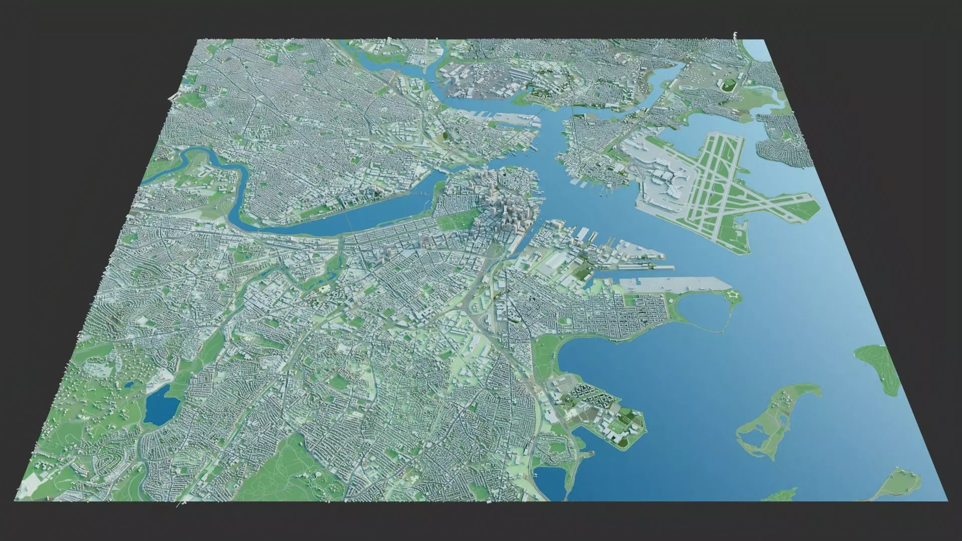 Boston 3D City Map 3D model_15