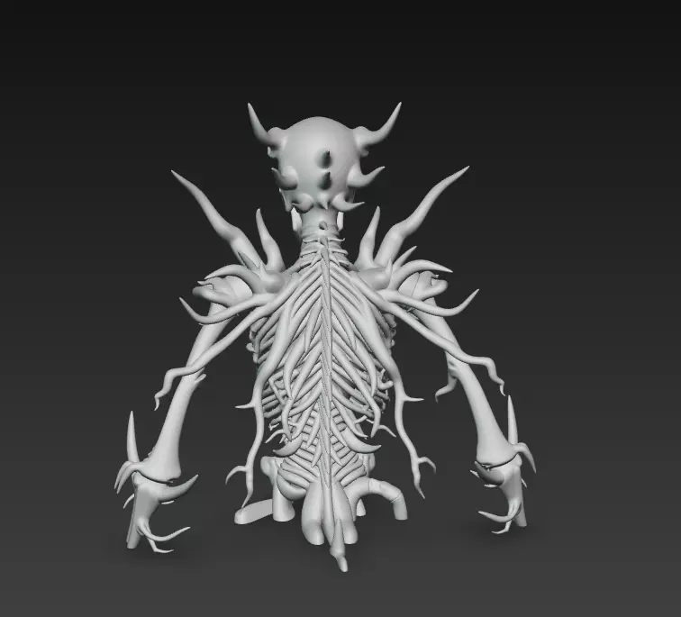 Demonic Skeleton Lord - Hellbound Horror 3D Model 3D print model_10