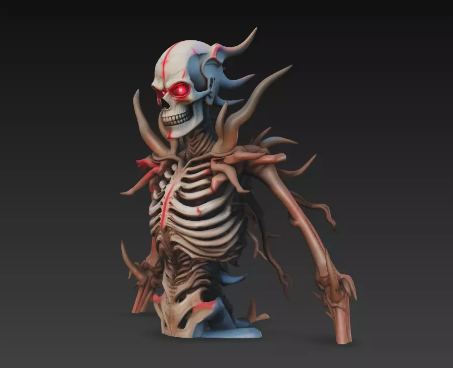 Demonic Skeleton Lord - Hellbound Horror 3D Model 3D print model_2