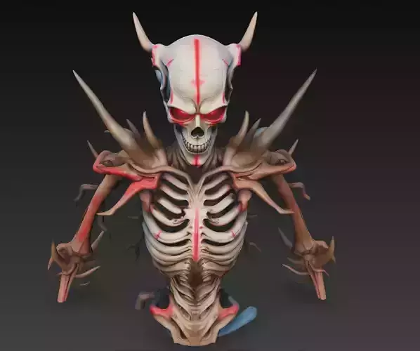Demonic Skeleton Lord - Hellbound Horror 3D Model 3D print model Demonic Skeleton Lord - Hellbound Horror 3D Model 3D print model