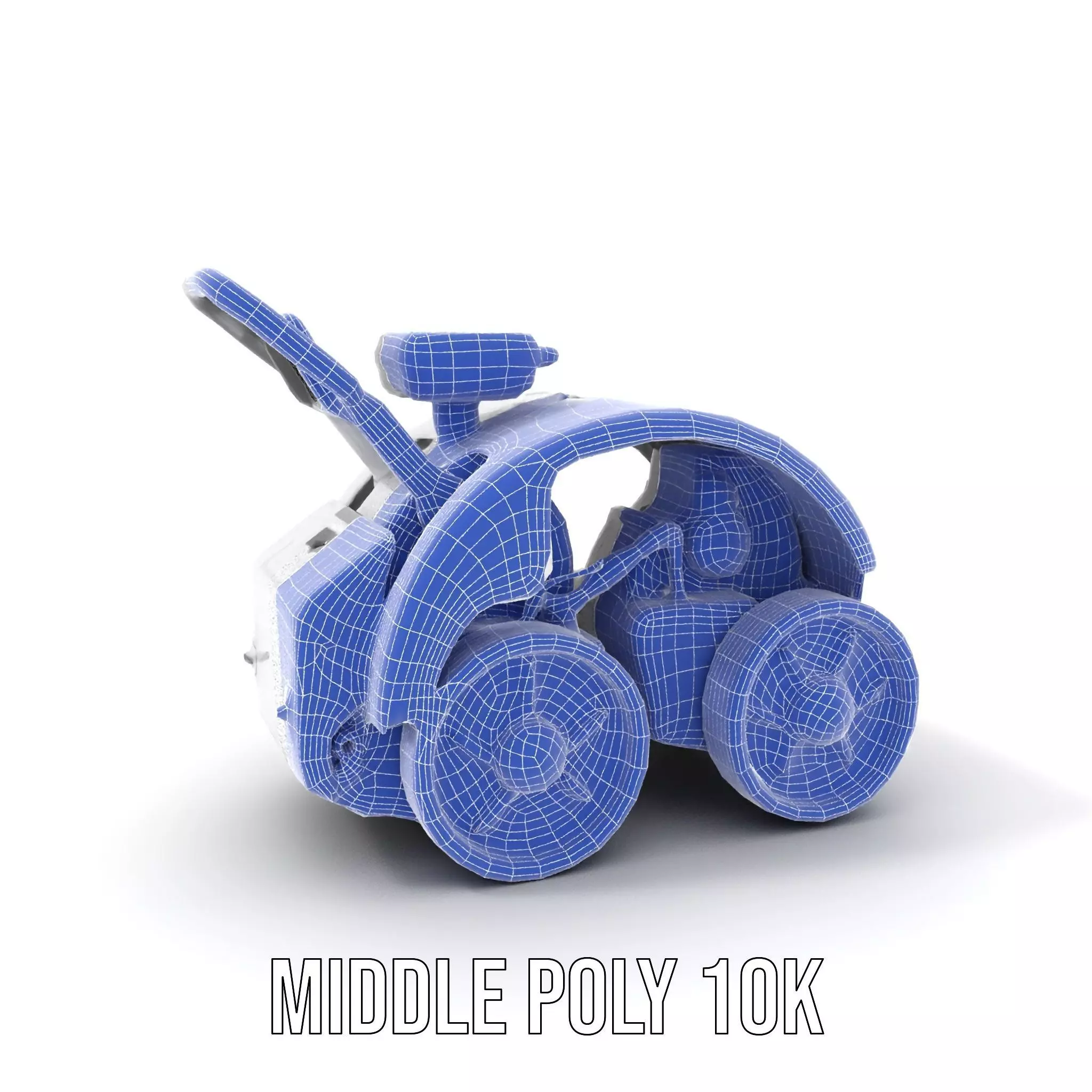 White Robotic Rover model pack Low-poly 3D model_26