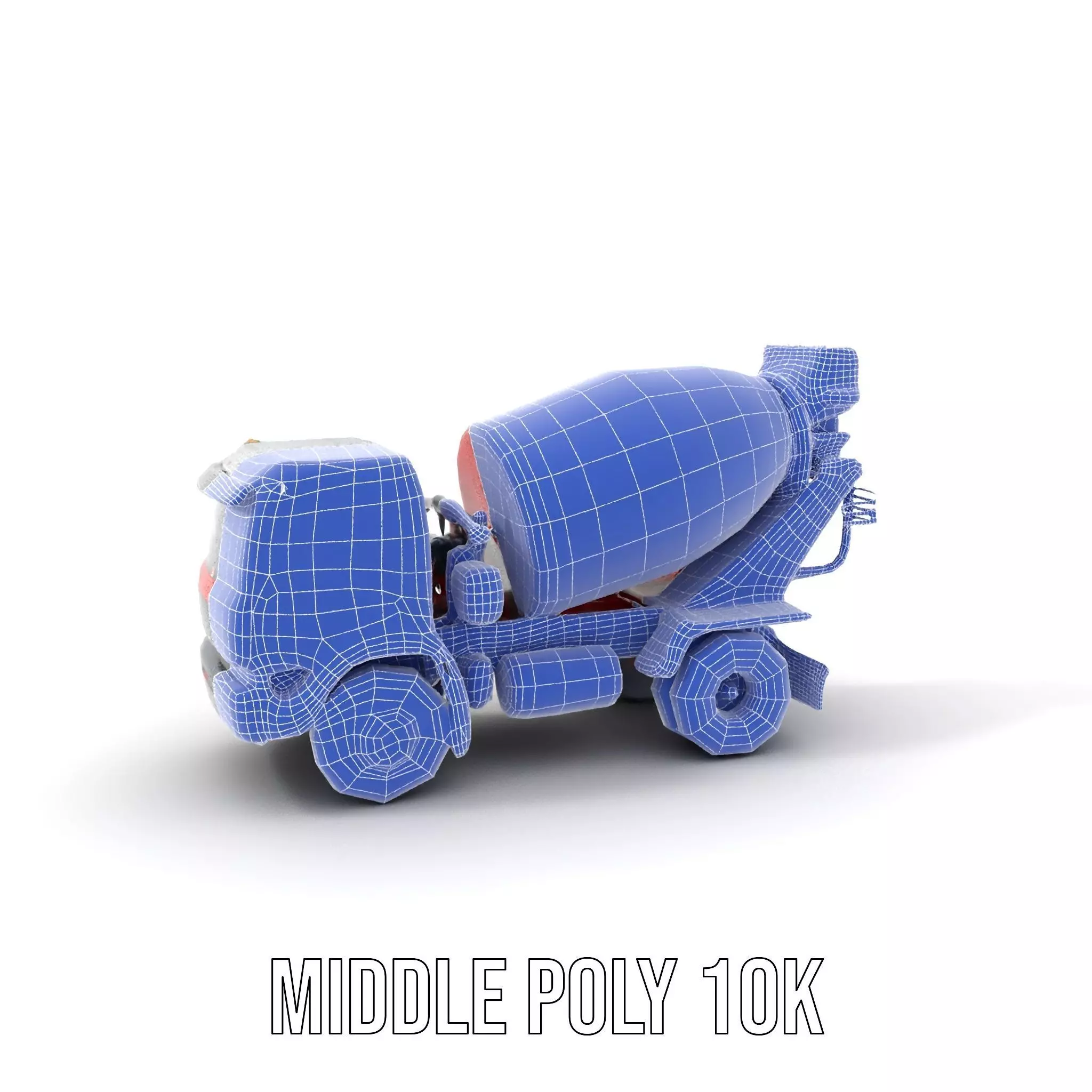 Red Cement Mixer model pack Low-poly 3D model_18