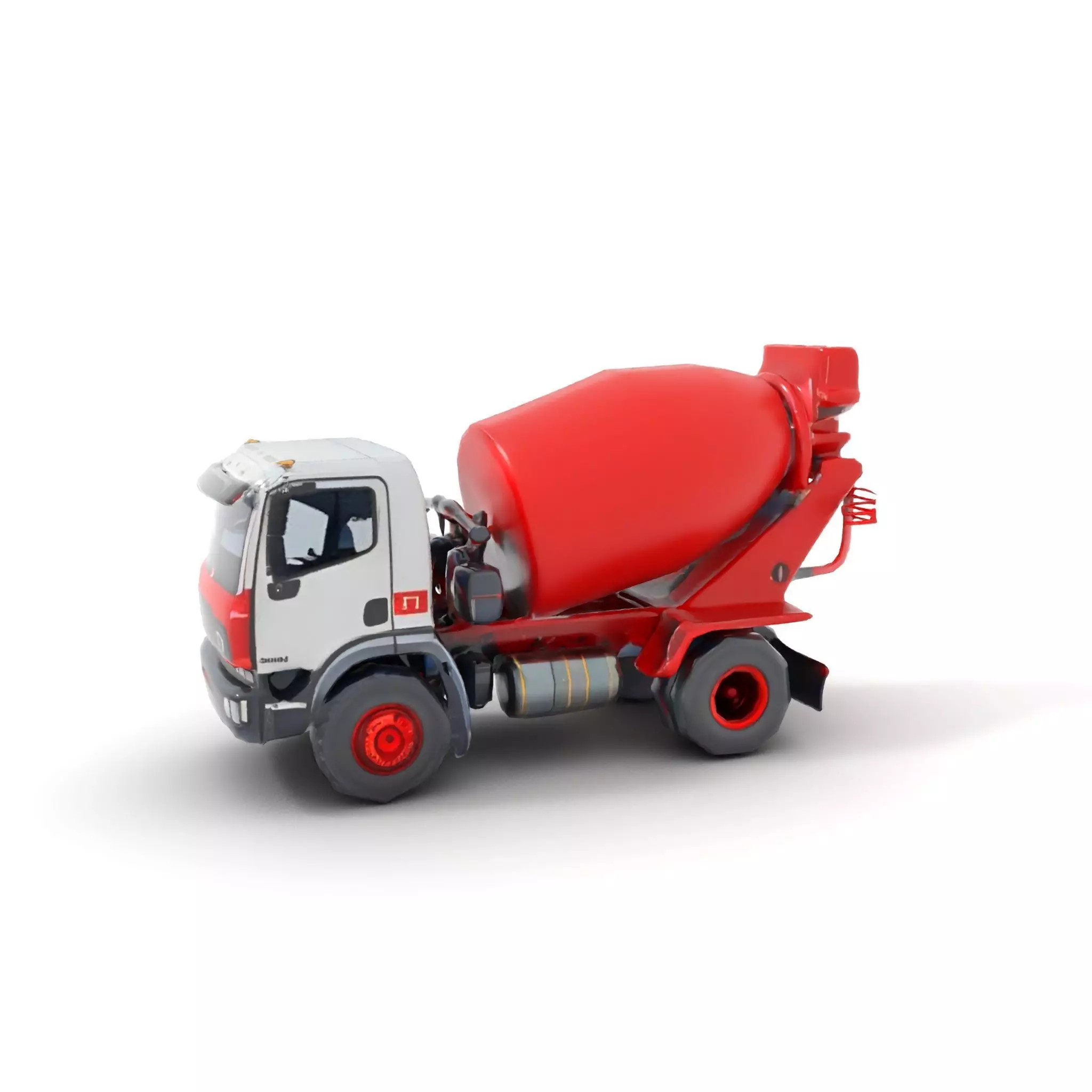 Red Cement Mixer model pack Low-poly 3D model_6