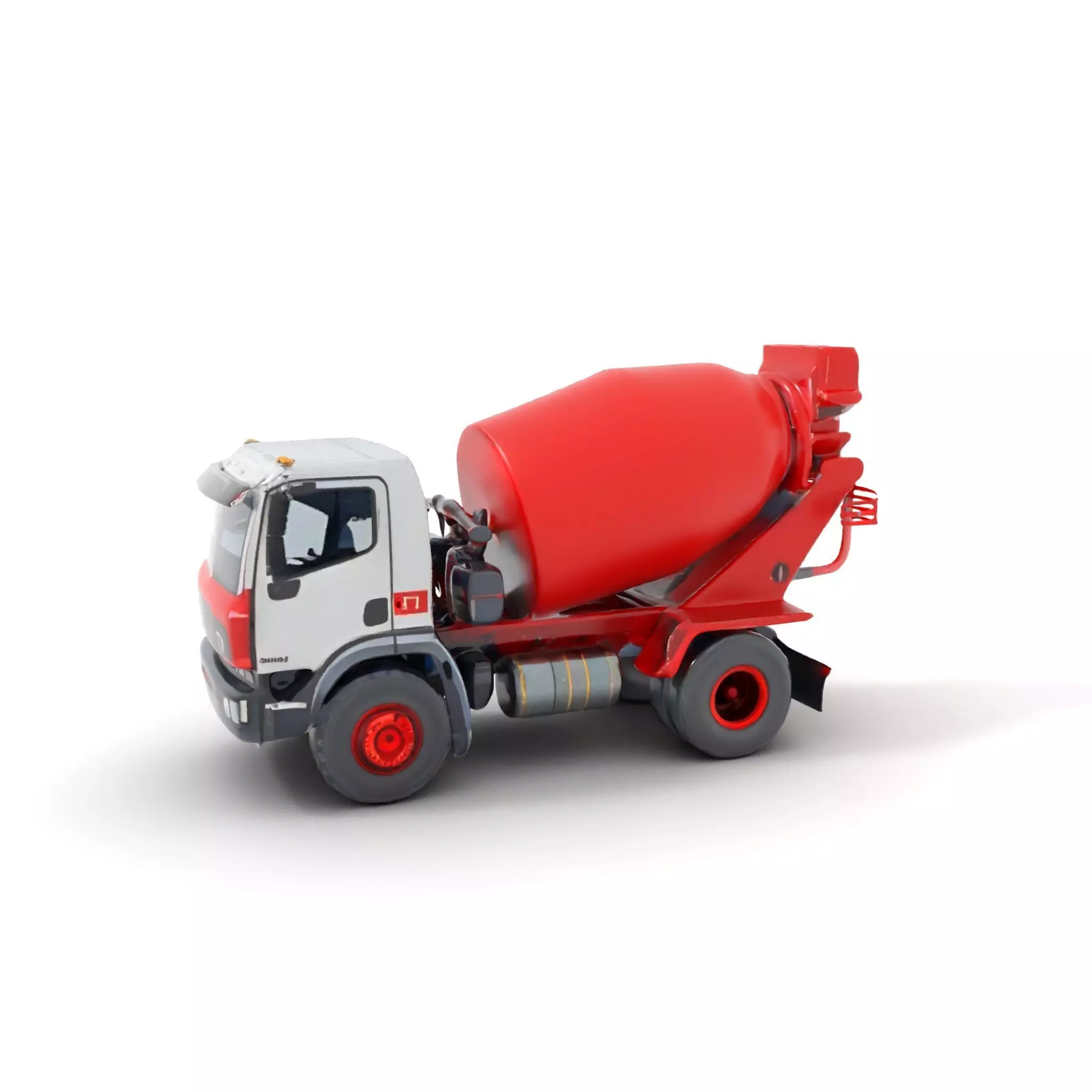 Red Cement Mixer model pack Low-poly 3D model_0