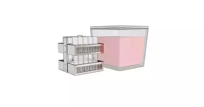 Stainless Steel Slide Staining Rack Free SKP DAE OBJ Blend Free 3D model