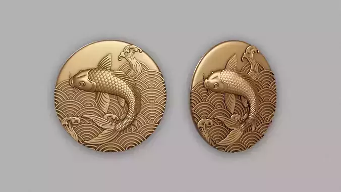 Koi Fish Medallion