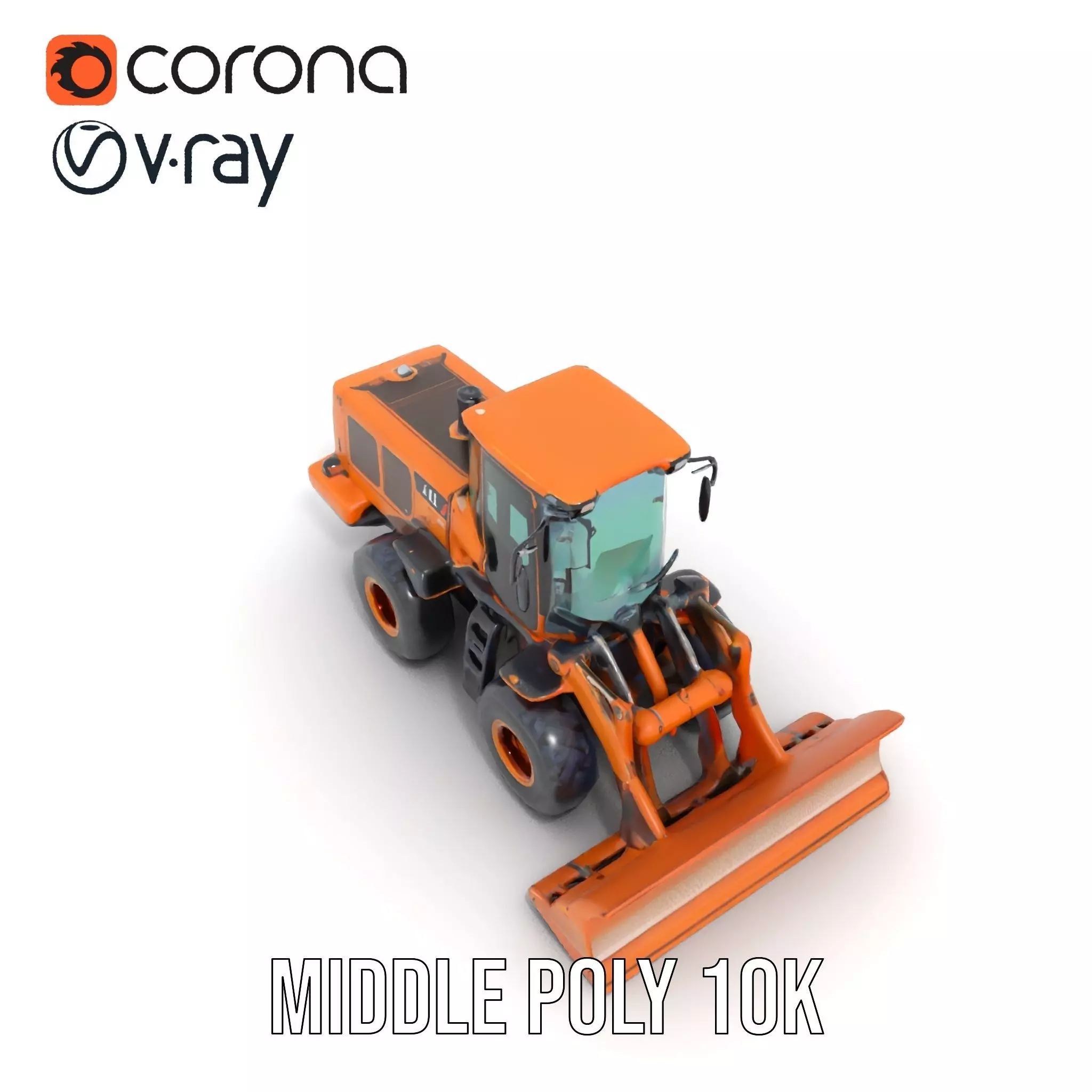 Caterpillar Bulldozer model pack Low-poly 3D model_11