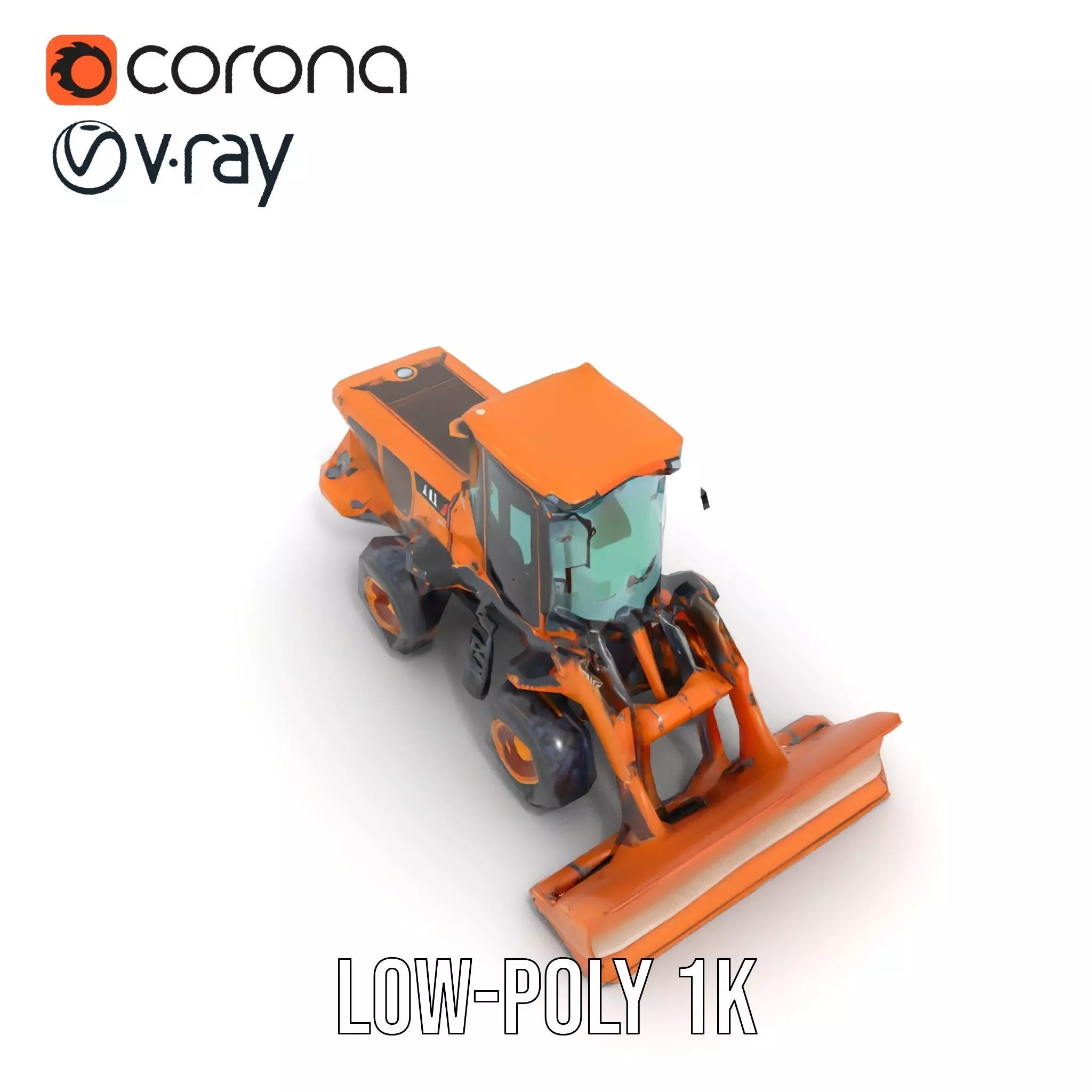 Caterpillar Bulldozer model pack Low-poly 3D model_9