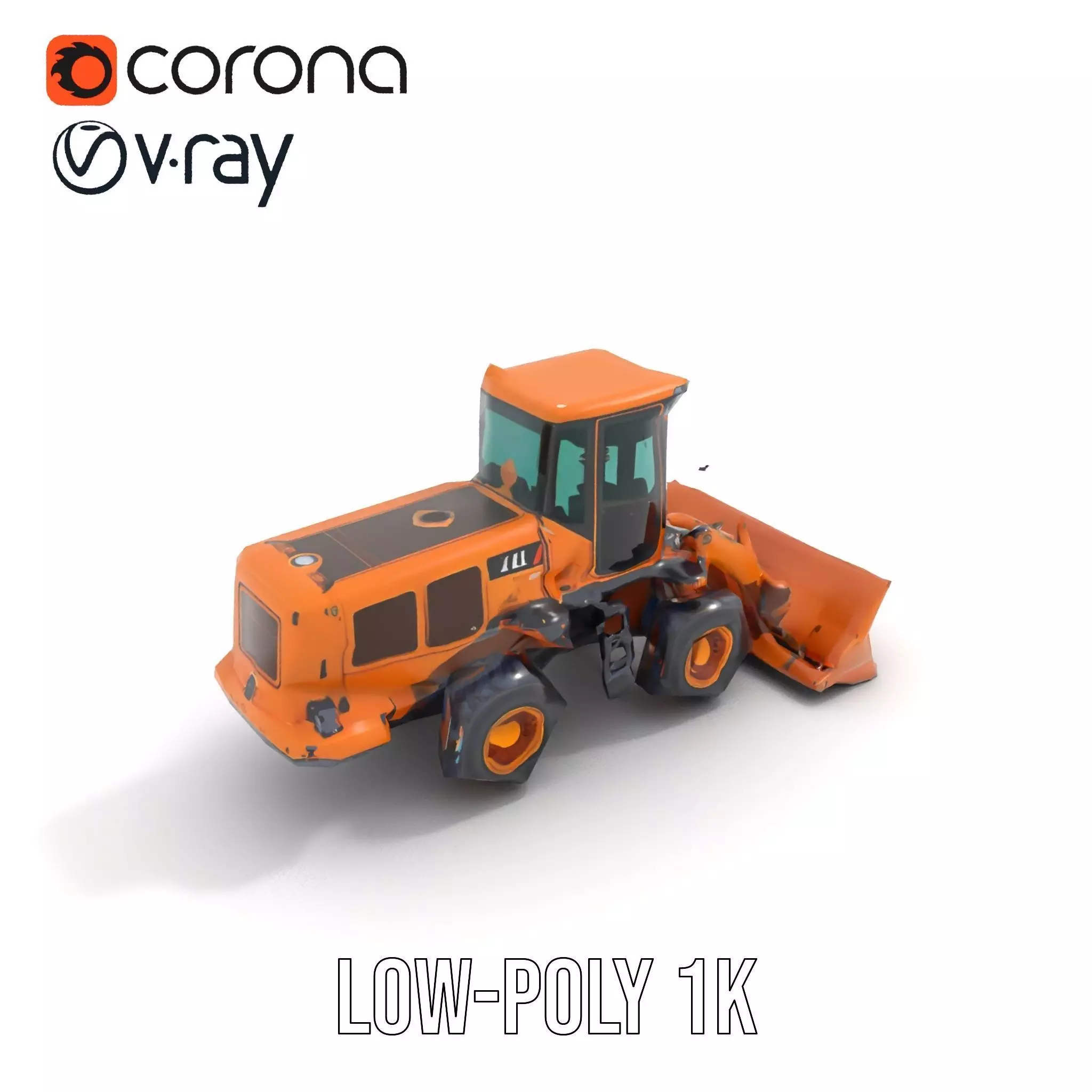 Caterpillar Bulldozer model pack Low-poly 3D model_7