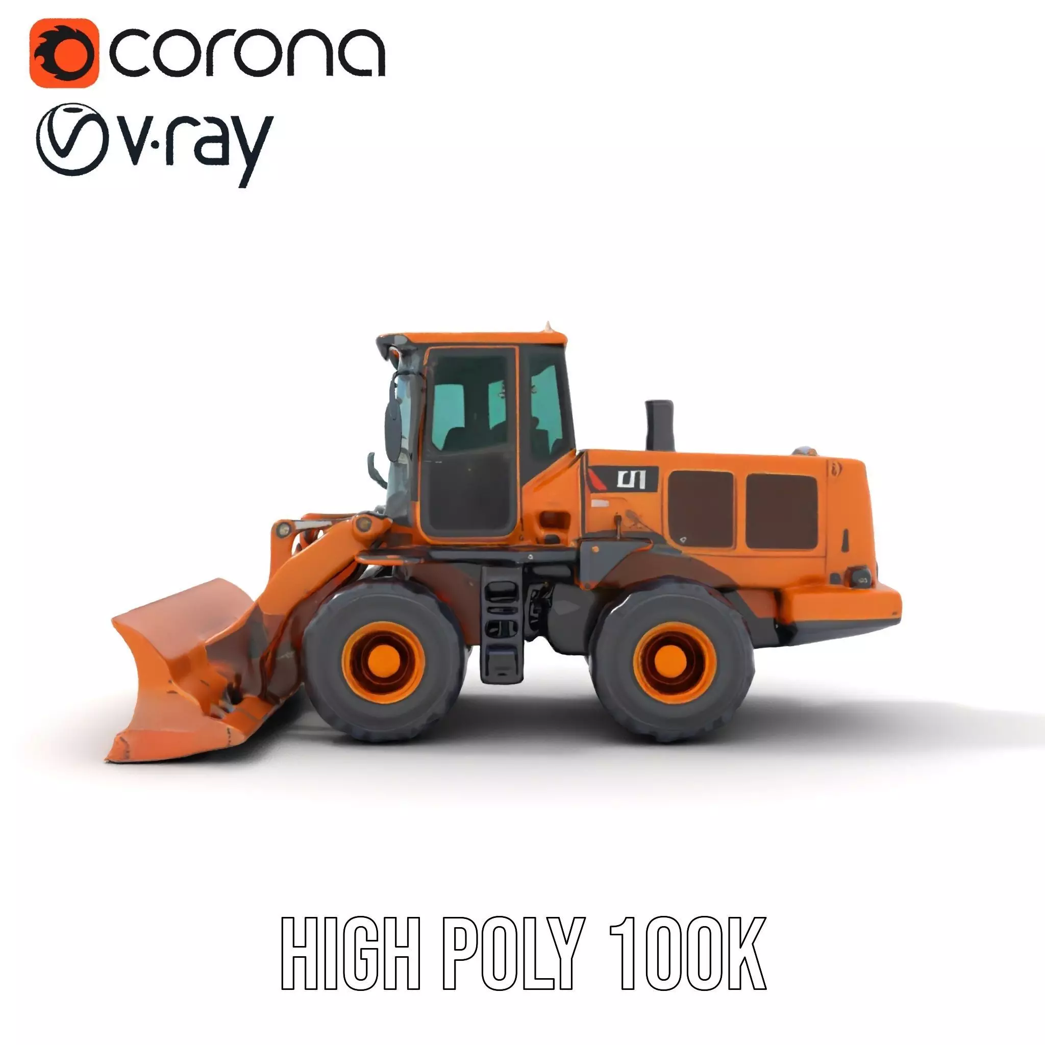 Caterpillar Bulldozer model pack Low-poly 3D model_23