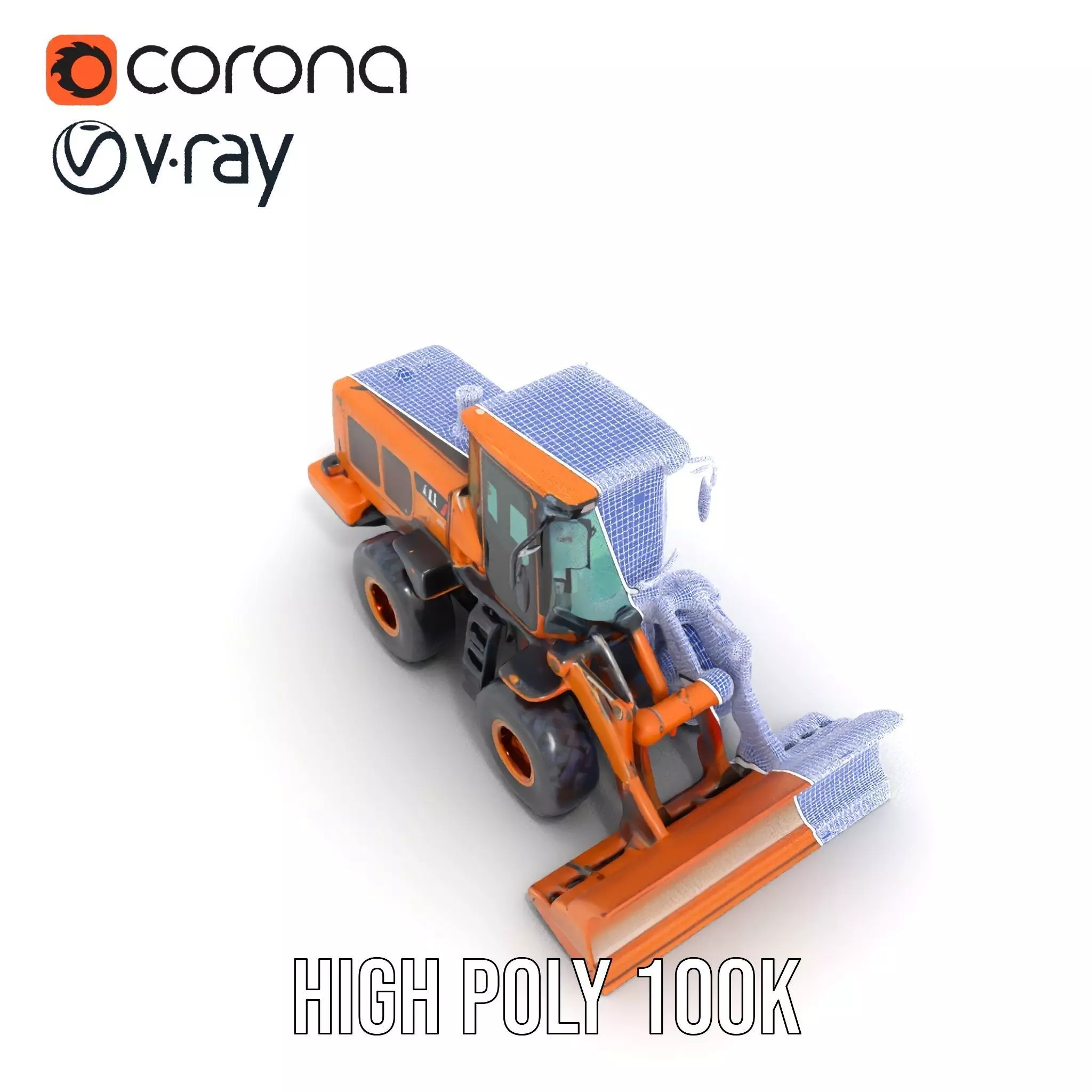 Caterpillar Bulldozer model pack Low-poly 3D model_31