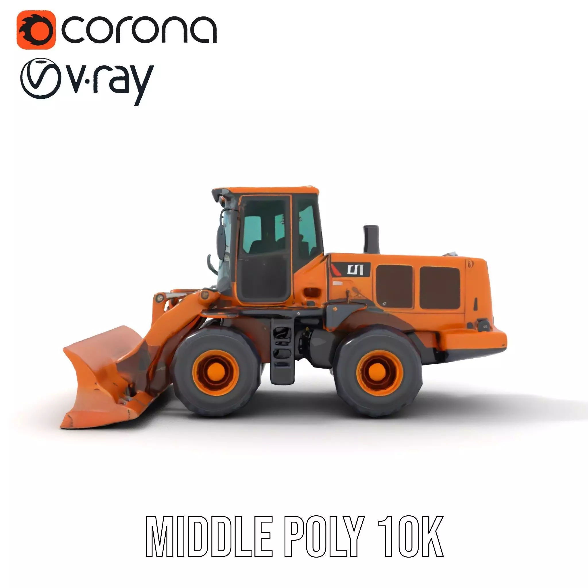 Caterpillar Bulldozer model pack Low-poly 3D model_15