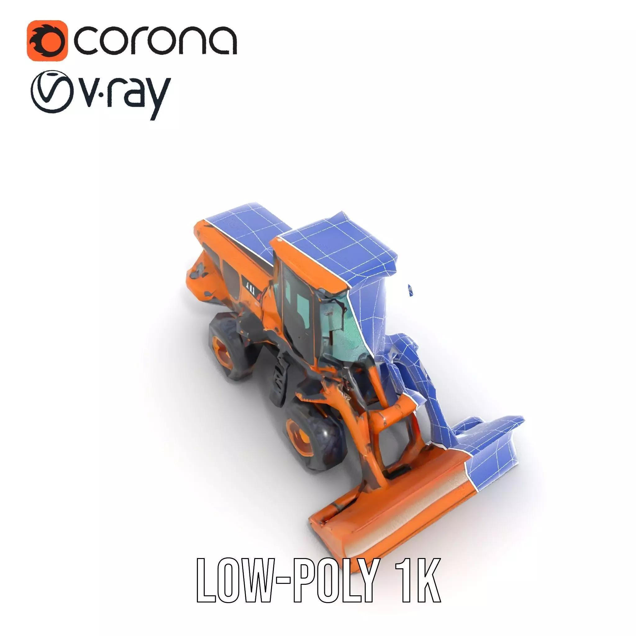 Caterpillar Bulldozer model pack Low-poly 3D model_30