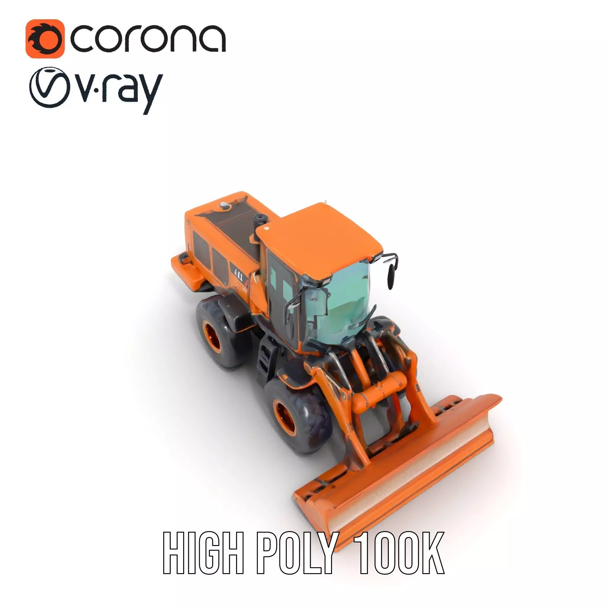 Caterpillar Bulldozer model pack Low-poly 3D model_26