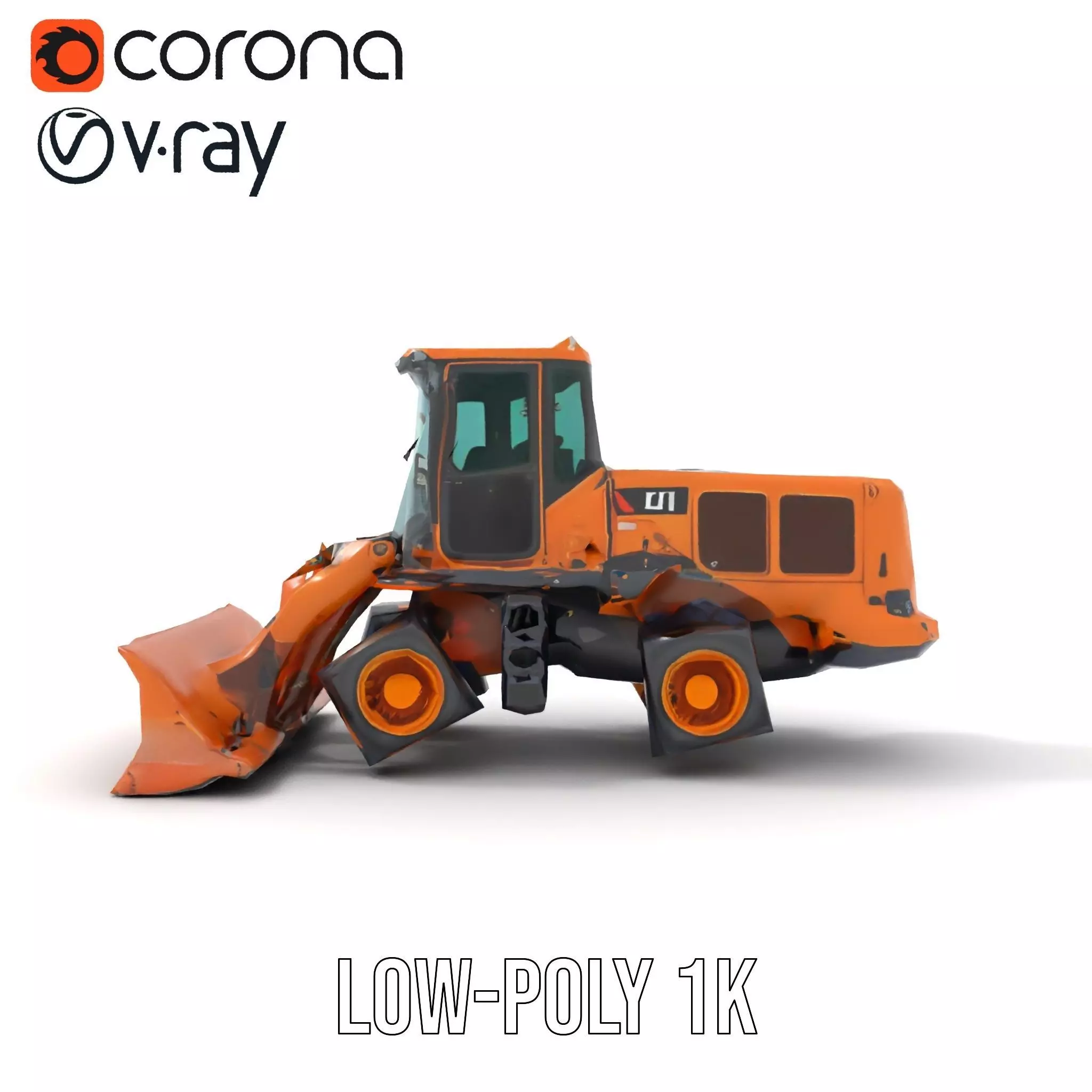 Caterpillar Bulldozer model pack Low-poly 3D model_14