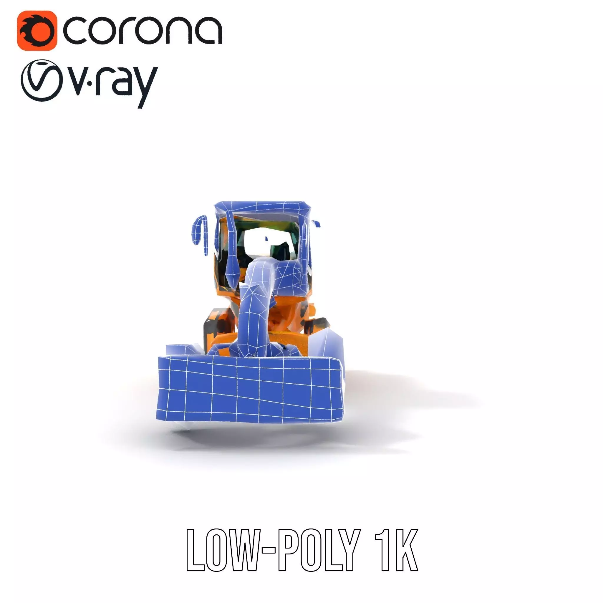 Vibrant Bulldozer model pack Low-poly 3D model_12