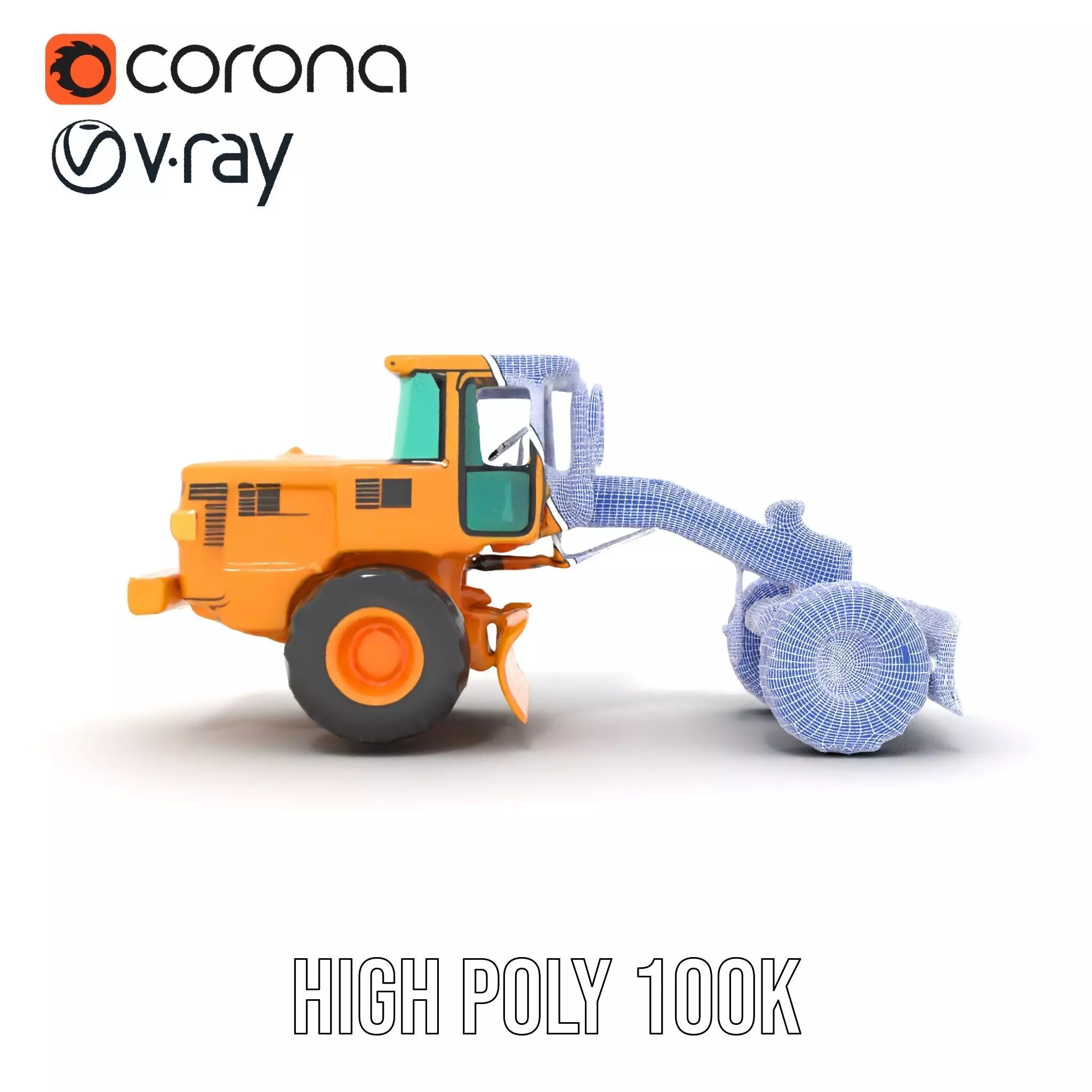 Vibrant Bulldozer model pack Low-poly 3D model_33