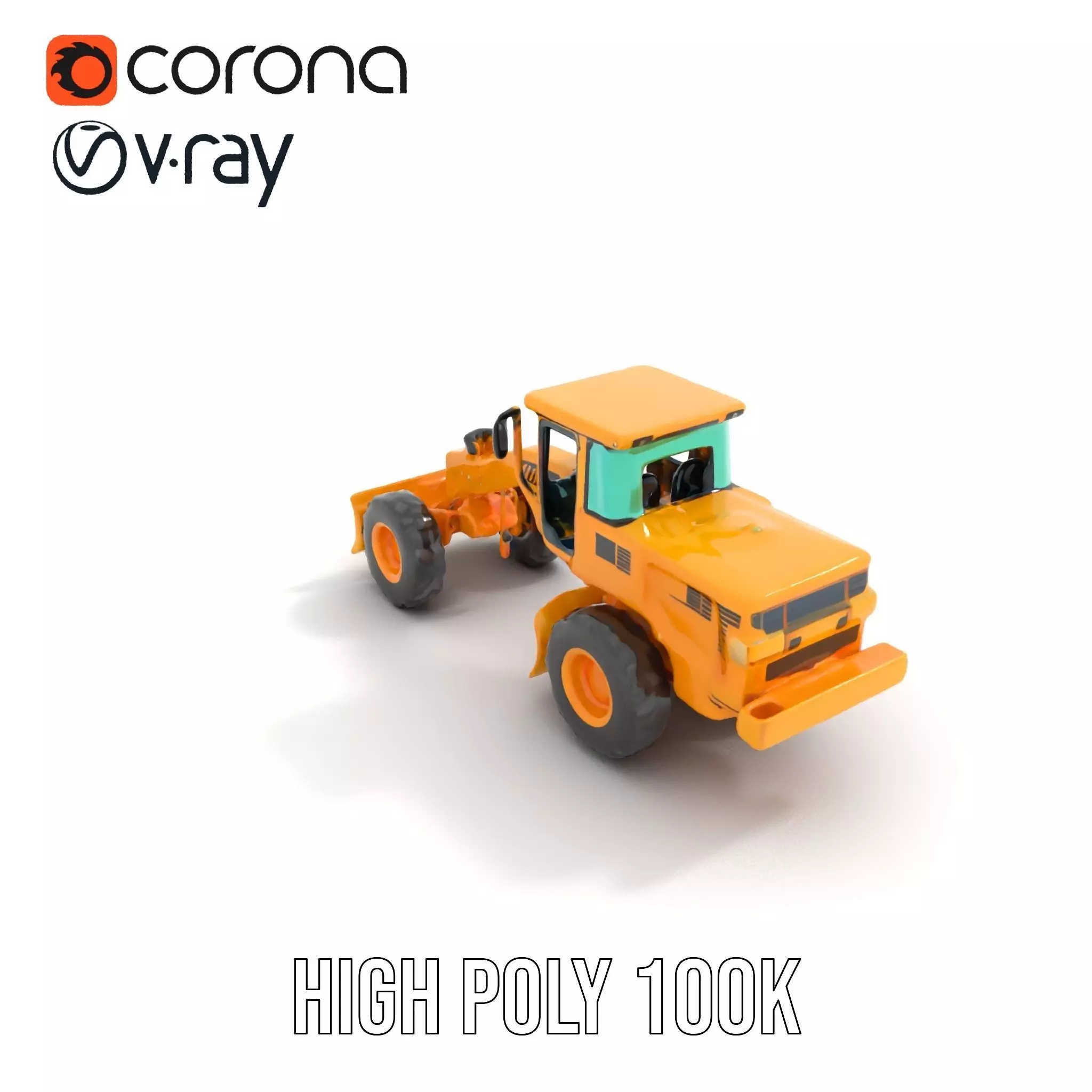 Vibrant Bulldozer model pack Low-poly 3D model_18