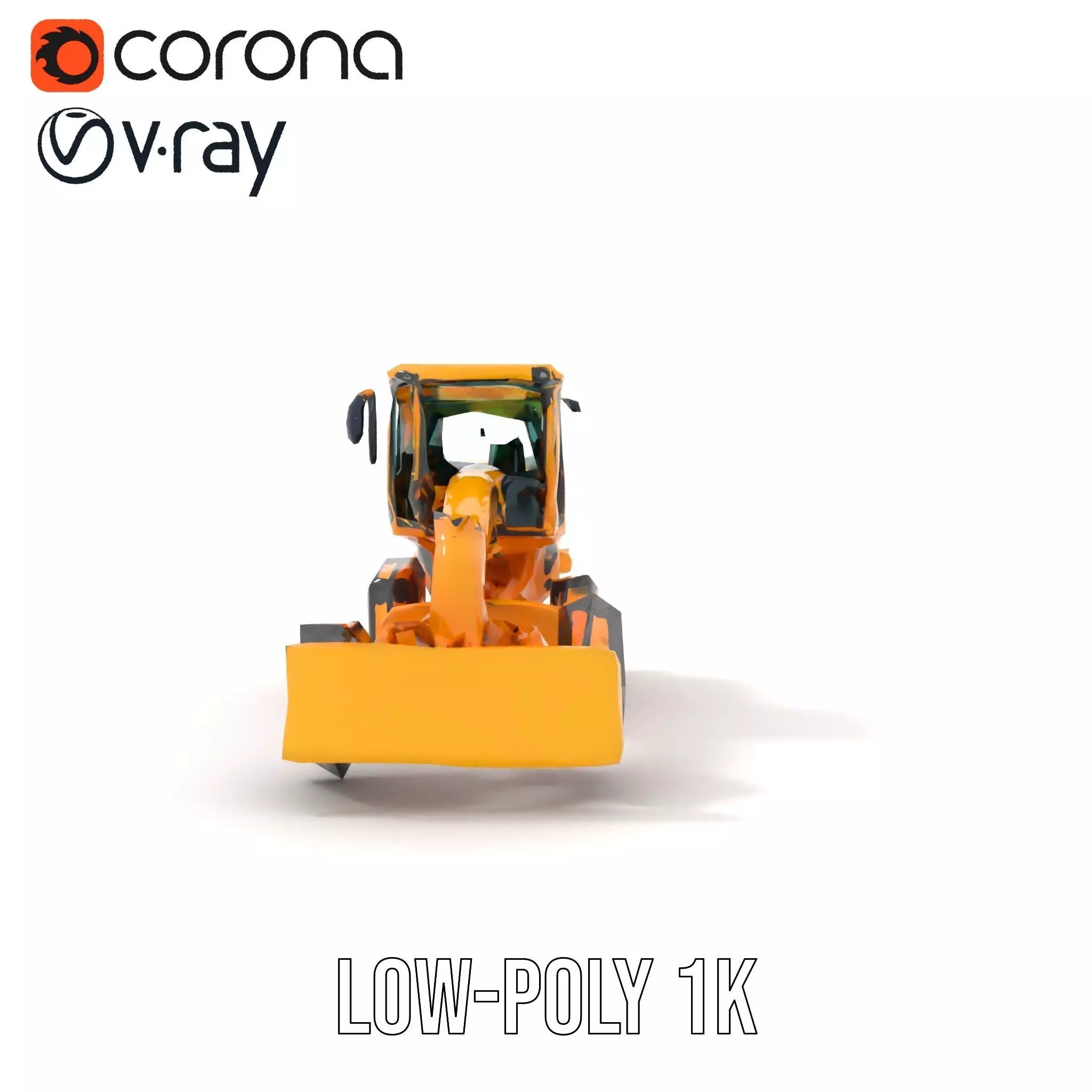 Vibrant Bulldozer model pack Low-poly 3D model_20