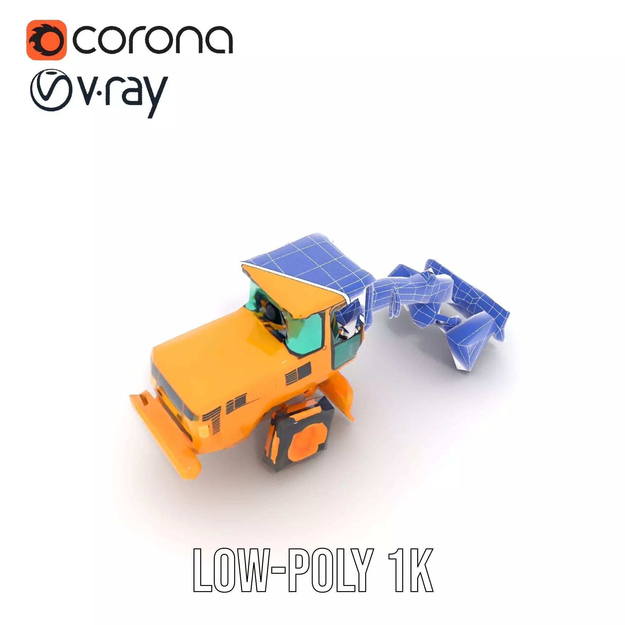 Vibrant Bulldozer model pack Low-poly 3D model_30