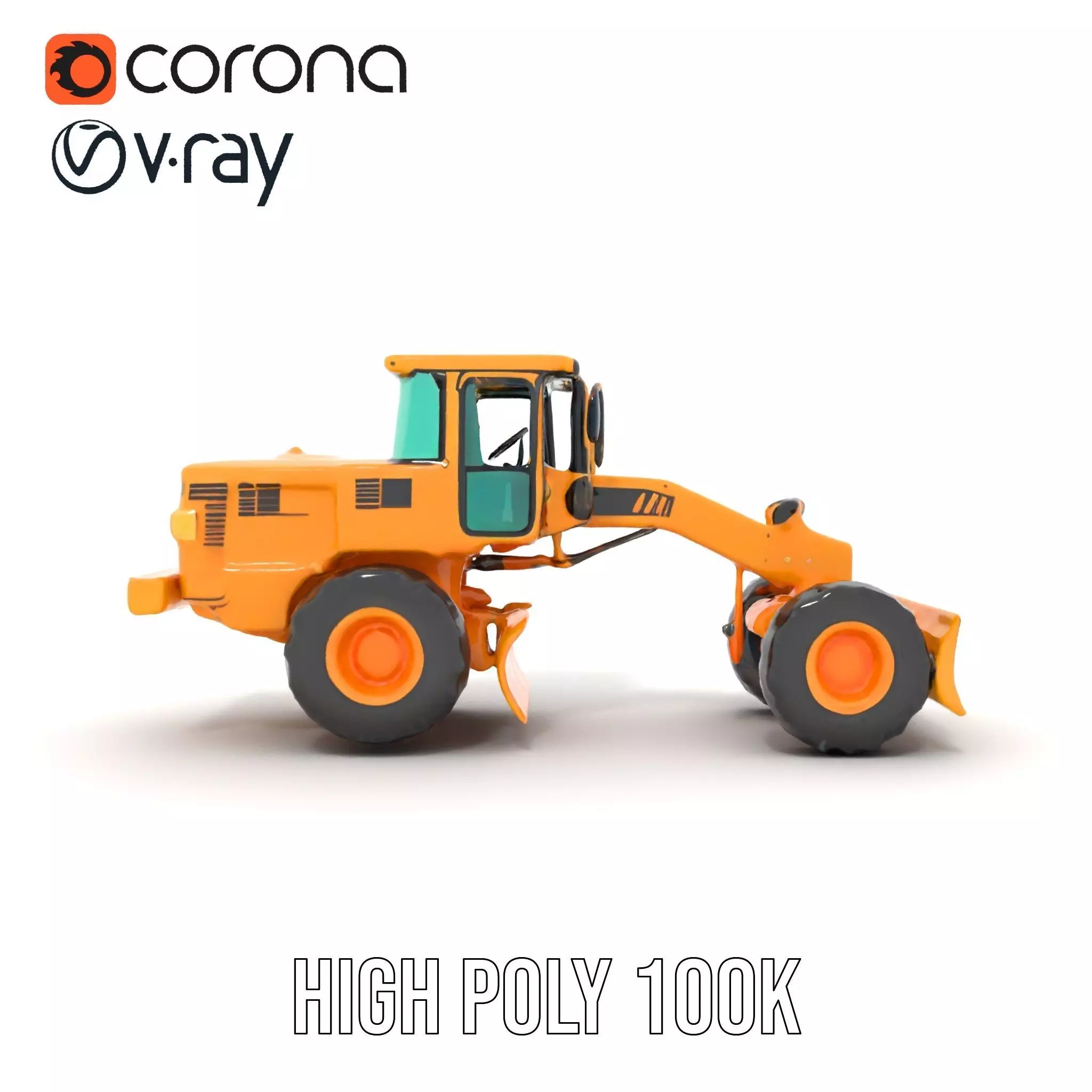 Vibrant Bulldozer model pack Low-poly 3D model_26