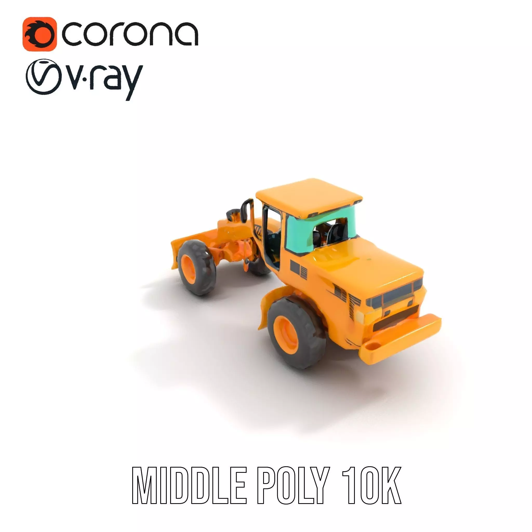 Vibrant Bulldozer model pack Low-poly 3D model_6