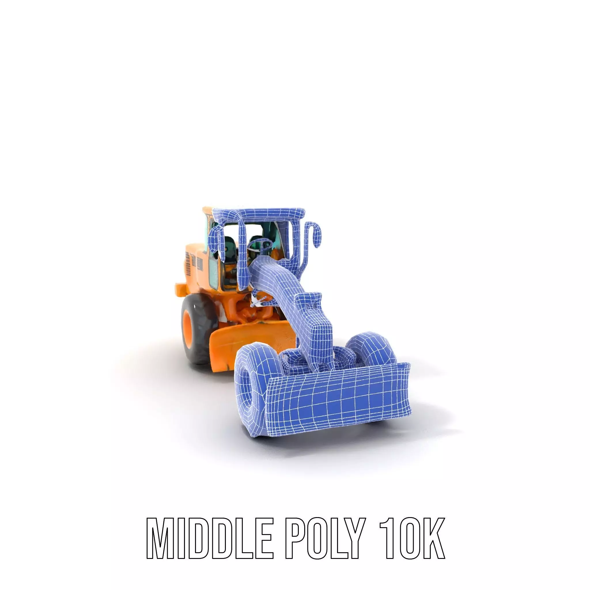 Vibrant Bulldozer model pack Low-poly 3D model_13