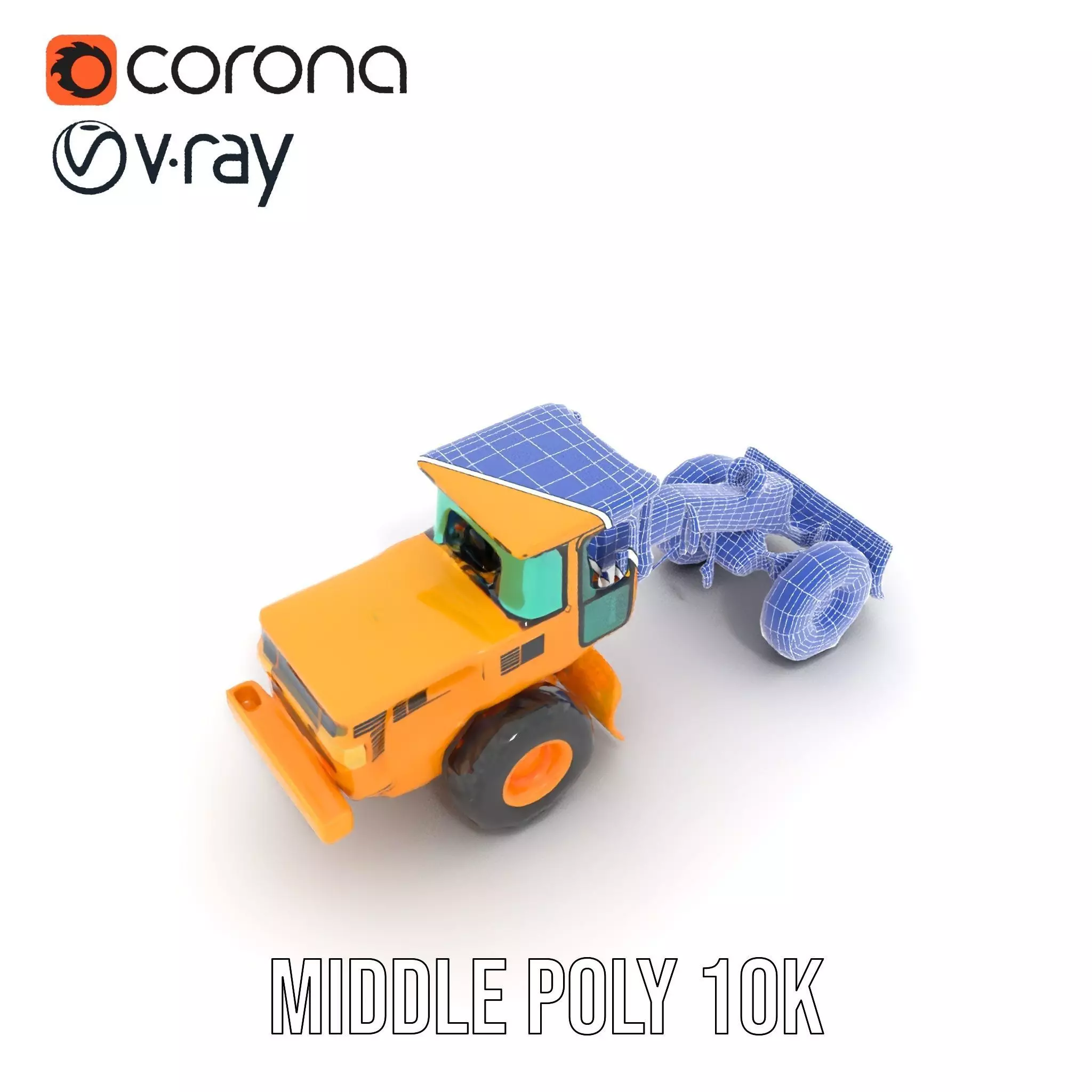 Vibrant Bulldozer model pack Low-poly 3D model_24