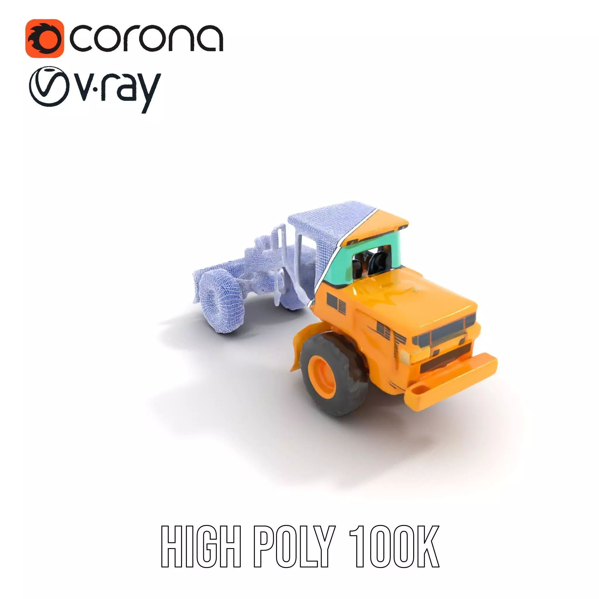 Vibrant Bulldozer model pack Low-poly 3D model_34