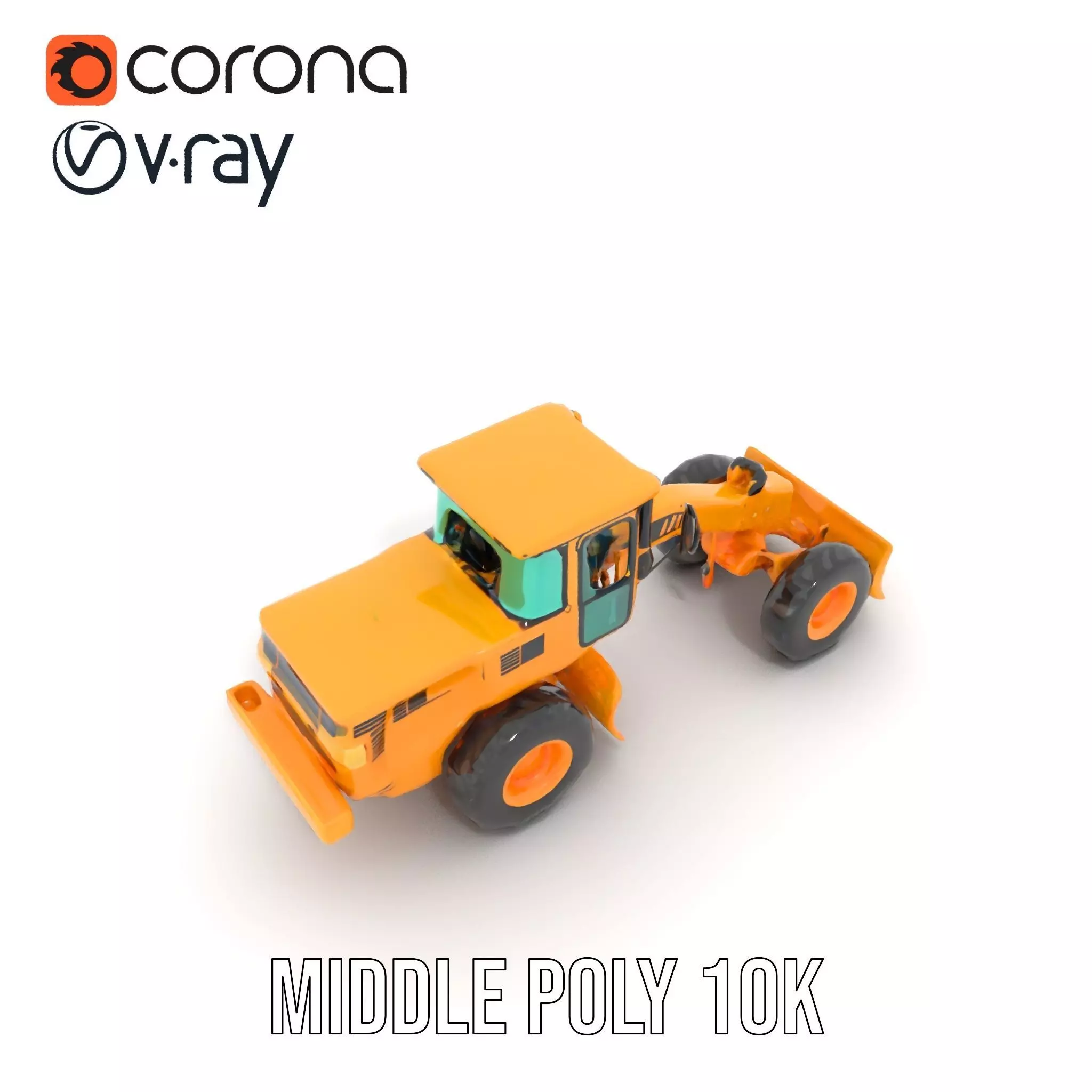Vibrant Bulldozer model pack Low-poly 3D model_5