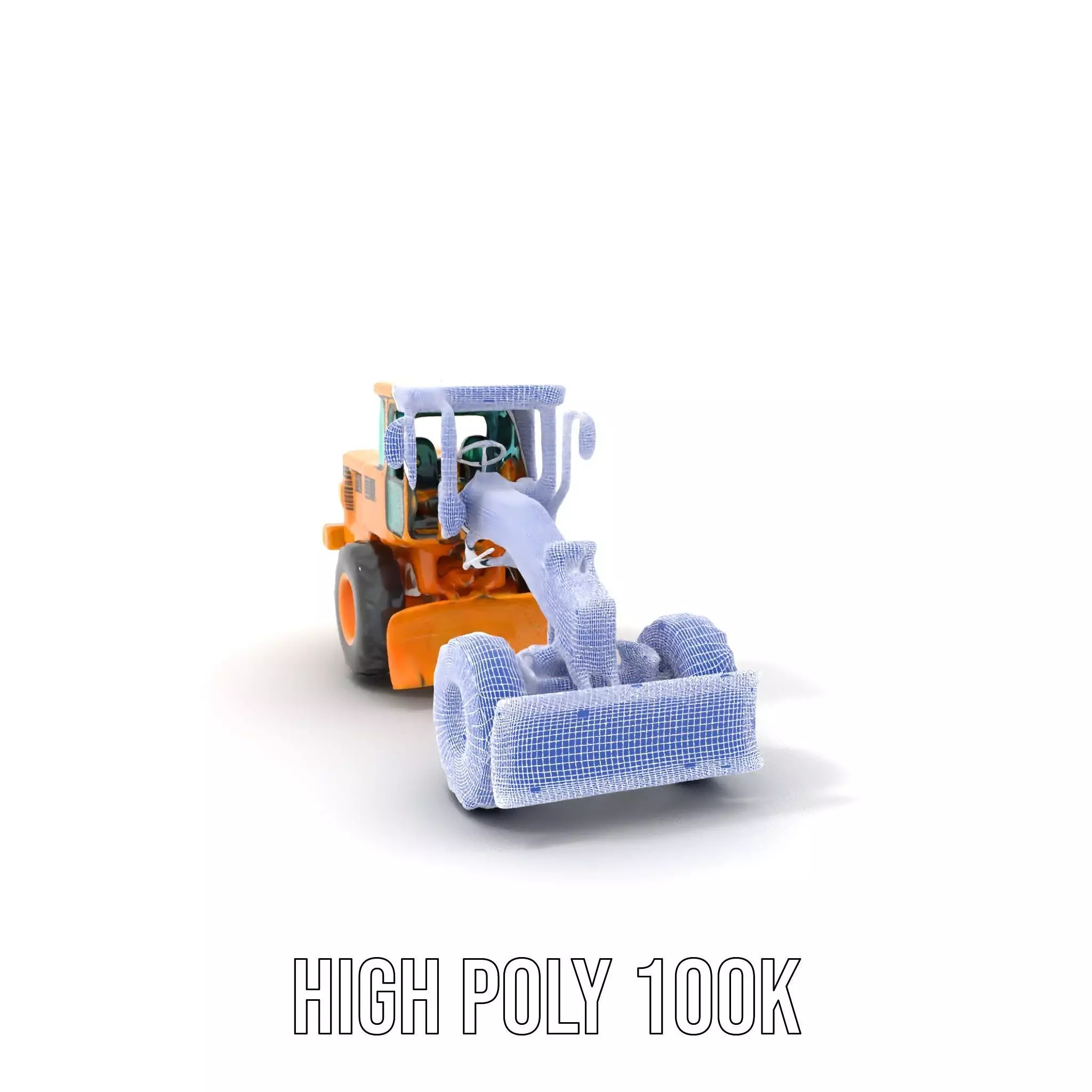 Vibrant Bulldozer model pack Low-poly 3D model_4